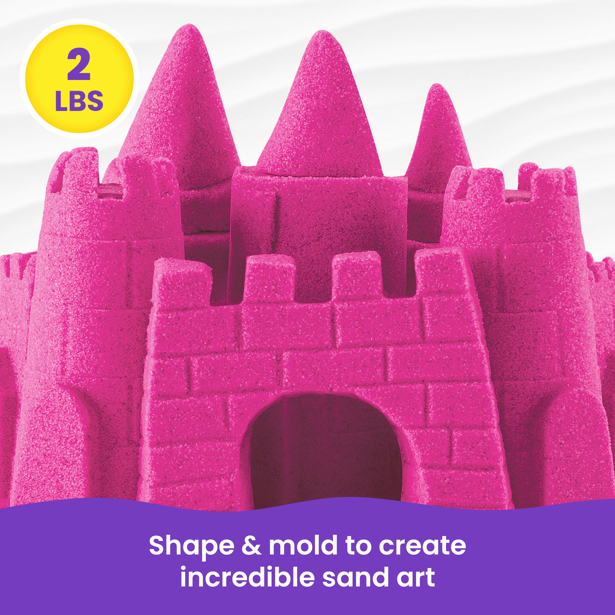Kinetic Sand, 2lbs Pink Play Sand, Moldable Sensory Toys for Kids, Resealable Bag Packaging May Vary, for Ages 3 and up