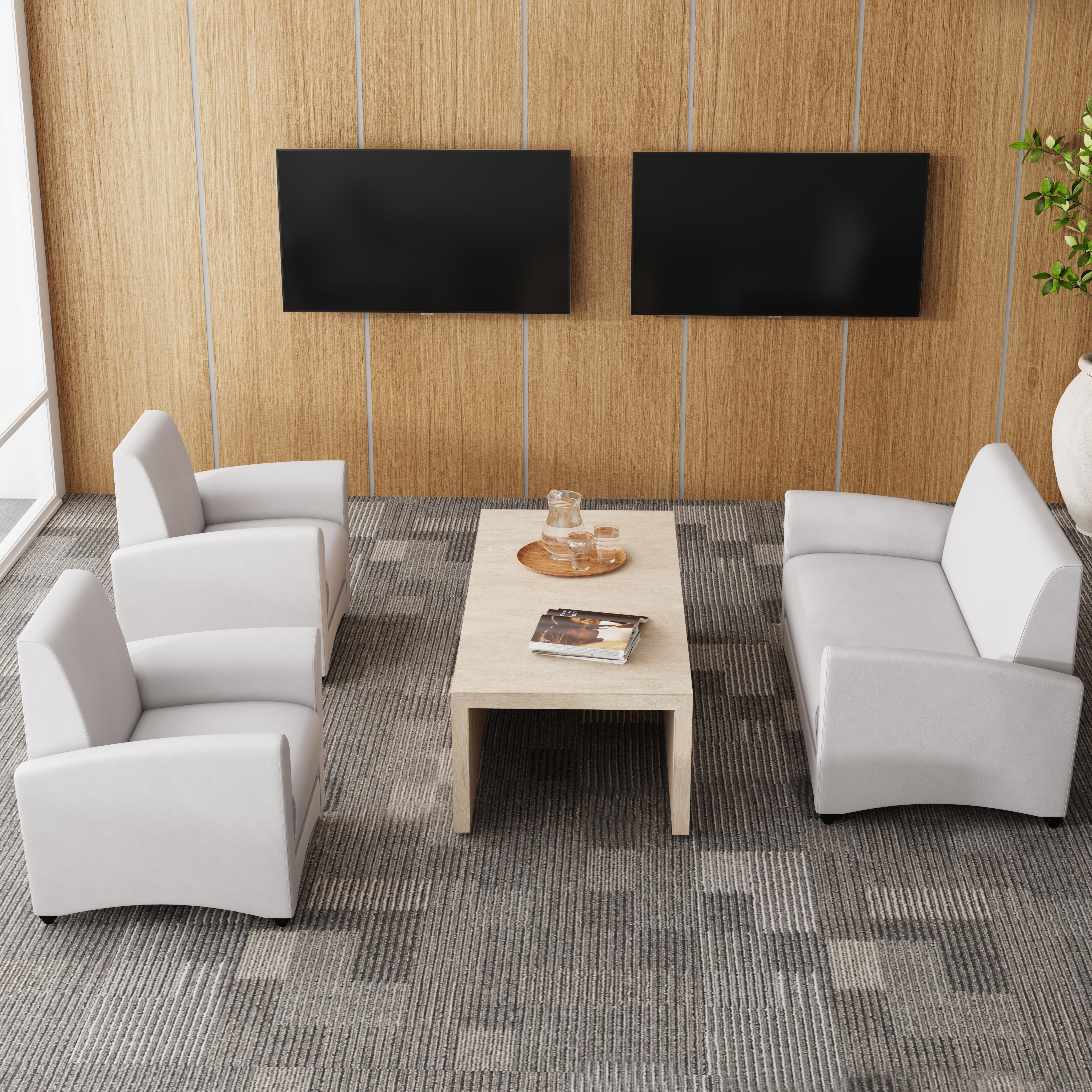 Pro Series Upholstered Mobile Common Area Sofa - Gray