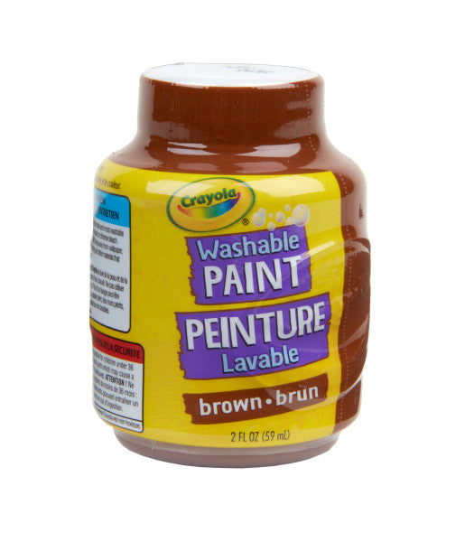 Crayola Washable Paint - Brown (2oz), Kids Paint, Great for Arts & Crafts, Resealable, Classroom Paint, Nontoxic, Ages 3+