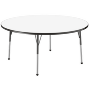 60" Round Dry-Erase Activity Table with Adjustable Standard Ball Glide Legs - Whiteboard/Black