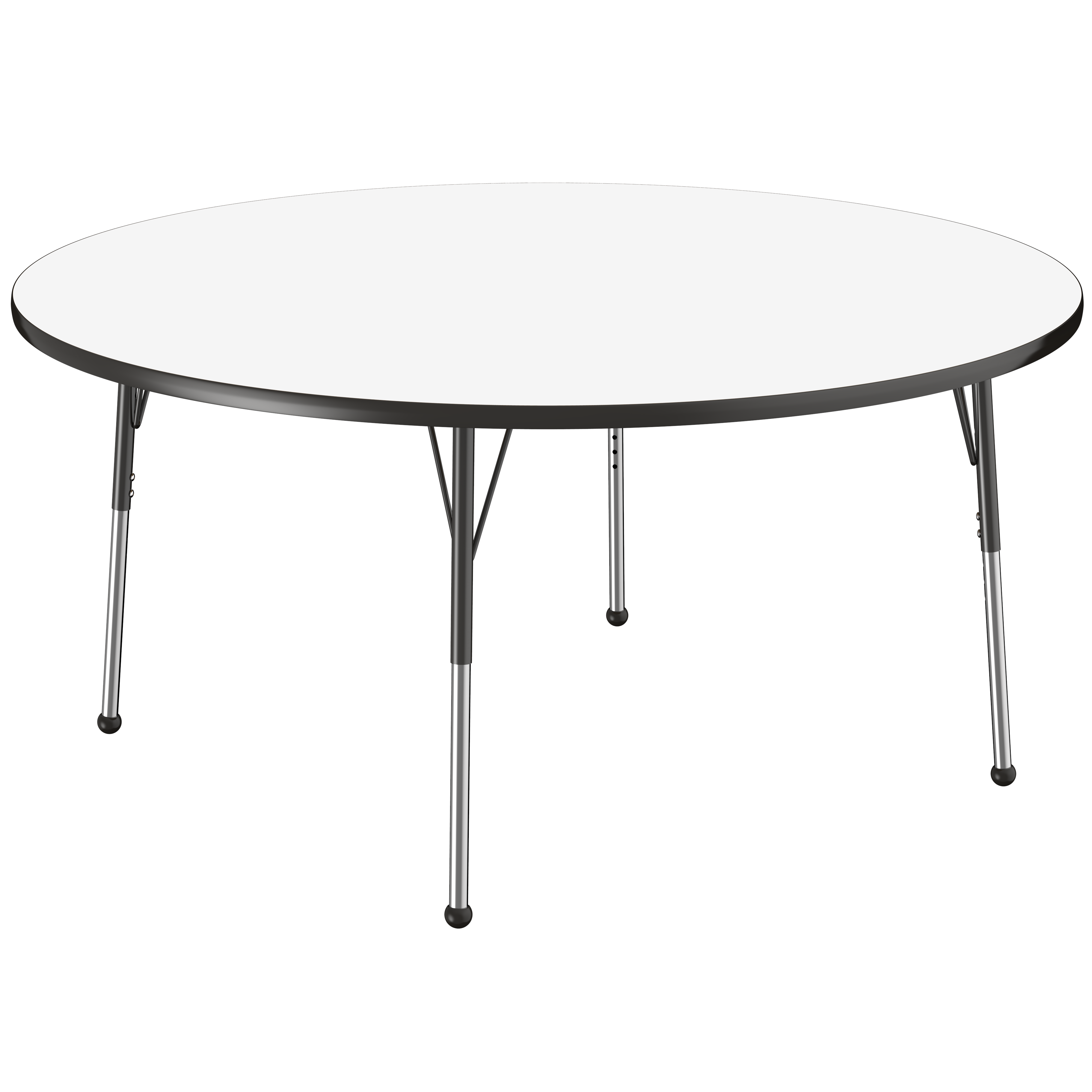 60" Round Dry-Erase Activity Table with Adjustable Standard Ball Glide Legs - Whiteboard/Black