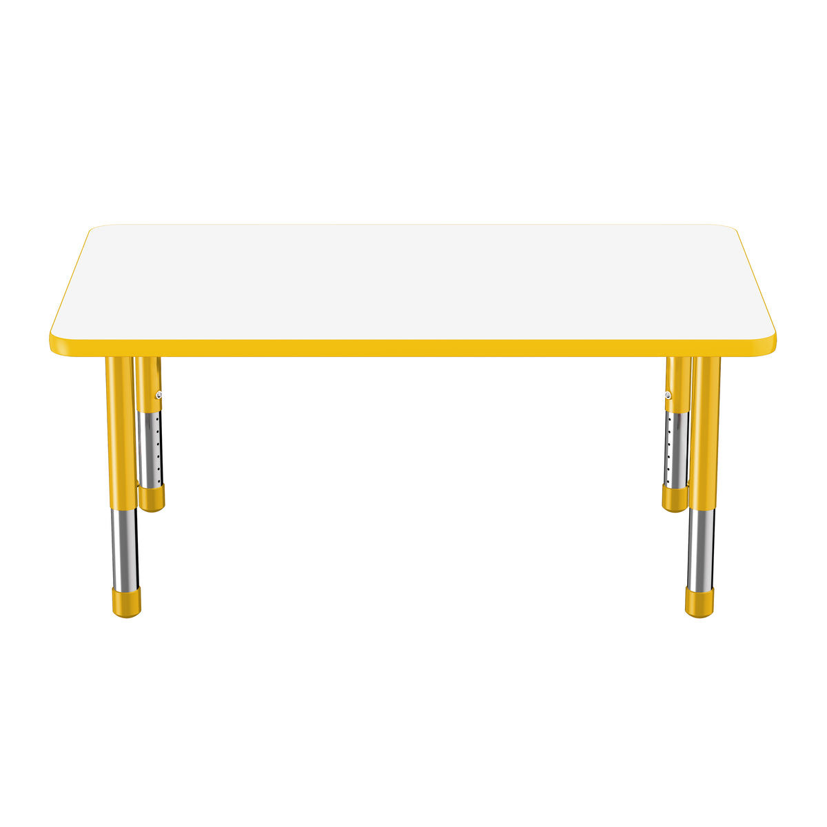 30" x 48" Rectangle Dry-Erase Activity Table with Adjustable Chunky Legs - Whiteboard/Yellow
