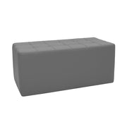 Tufted Rectangle Ottoman 16" Height - Gray