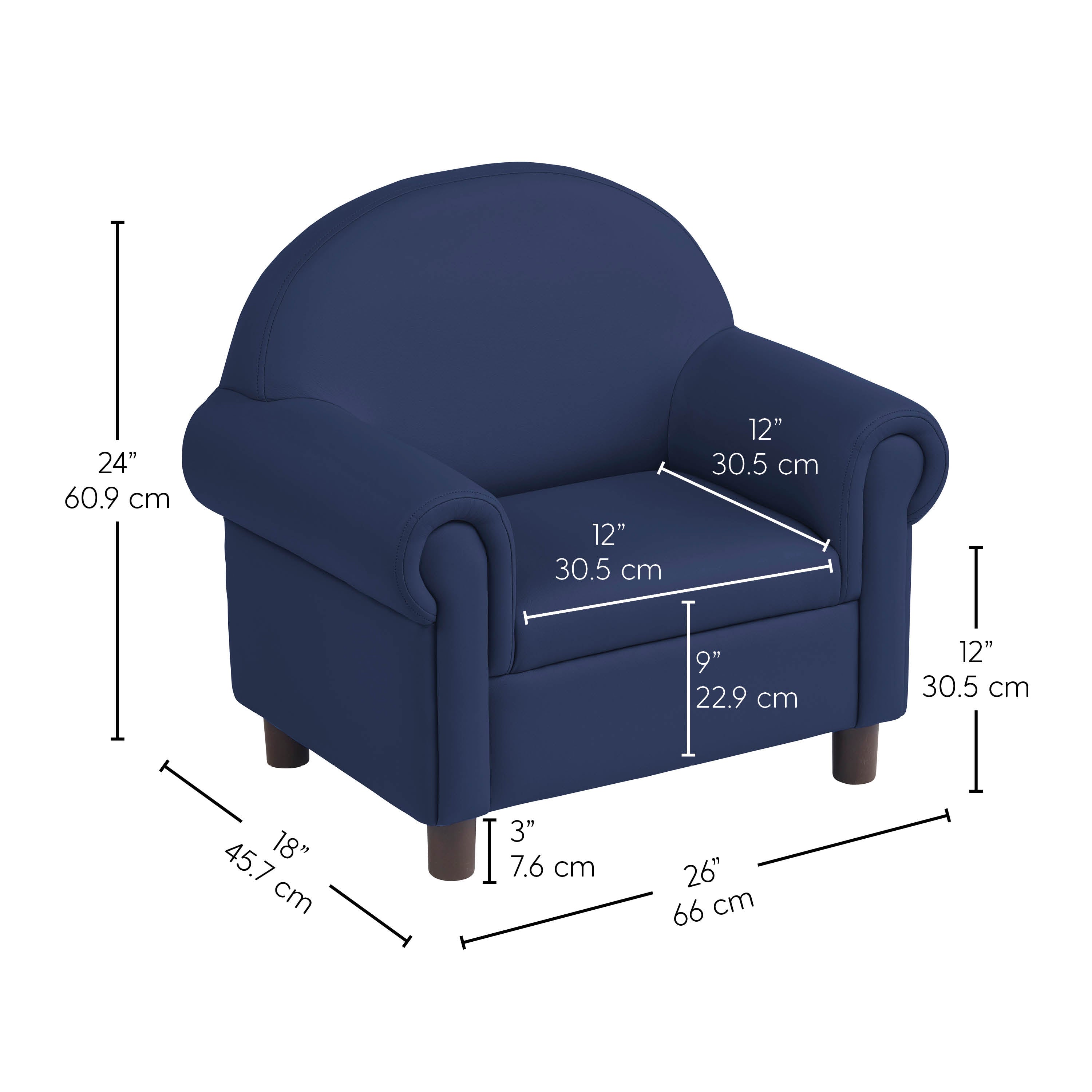 Little Lux Preschool Chair - Navy