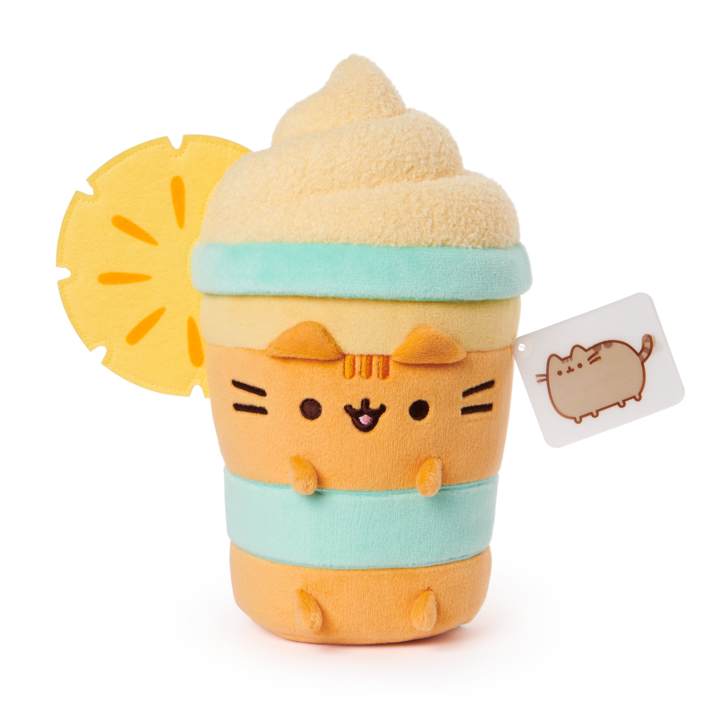 GUND Pusheen Pineapple Float Plush, Cat Stuffed Animal for Ages 8 and Up, Orange, 9.5”