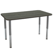 24" x 48" Rectangle La Madera Activity Table with Adjustable Super Legs - Gray Wood/Silver