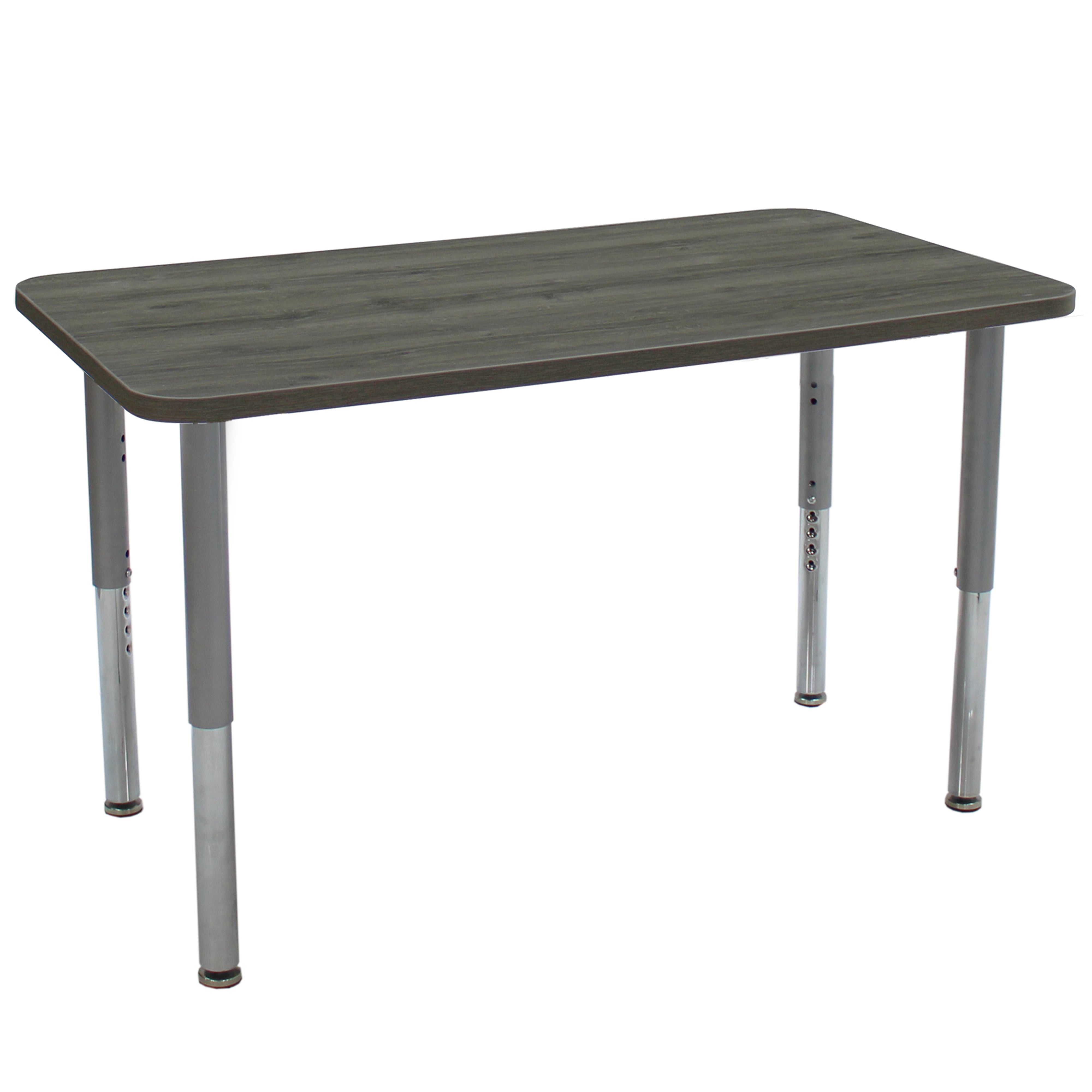 24" x 48" Rectangle La Madera Activity Table with Adjustable Super Legs - Gray Wood/Silver