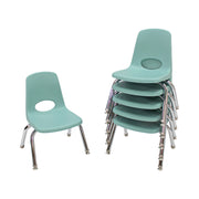 10" Stack Chair with Swivel Glides - Seafoam
