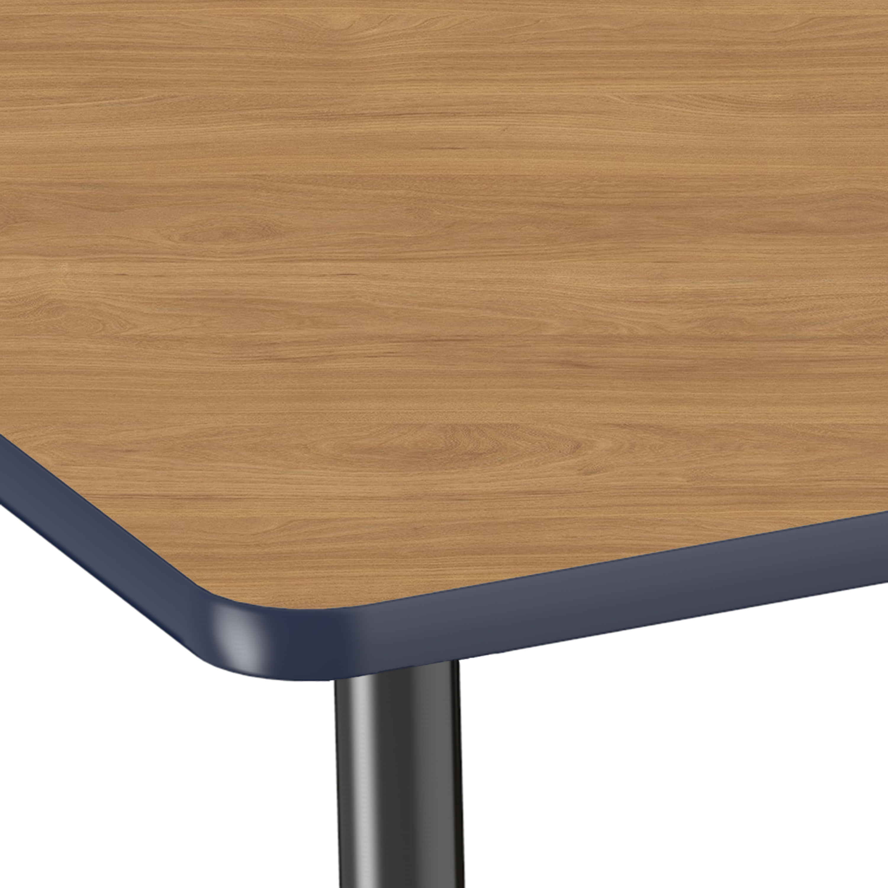 24" x 48" Rectangle T-Molding Activity Table with Adjustable Super Legs - Pasadena Oak/Navy/Black