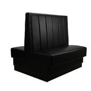 Pro Series Channel Back Double-Sided Restaurant Booth Seating - Black