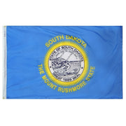 South Dakota State Flag 4x6 ft. Nylon SolarGuard Nyl-Glo 100% Made in USA to Official State Design Specifications.