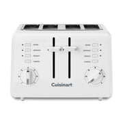 4 Slice Compact Plastic Toaster - White P1