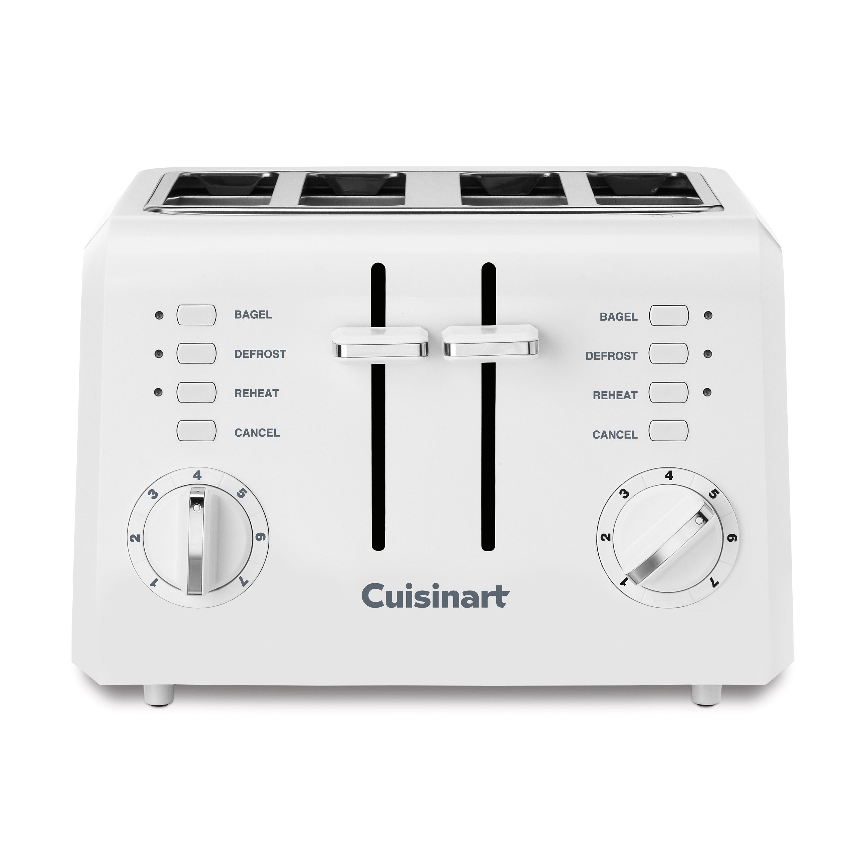 4 Slice Compact Plastic Toaster - White P1