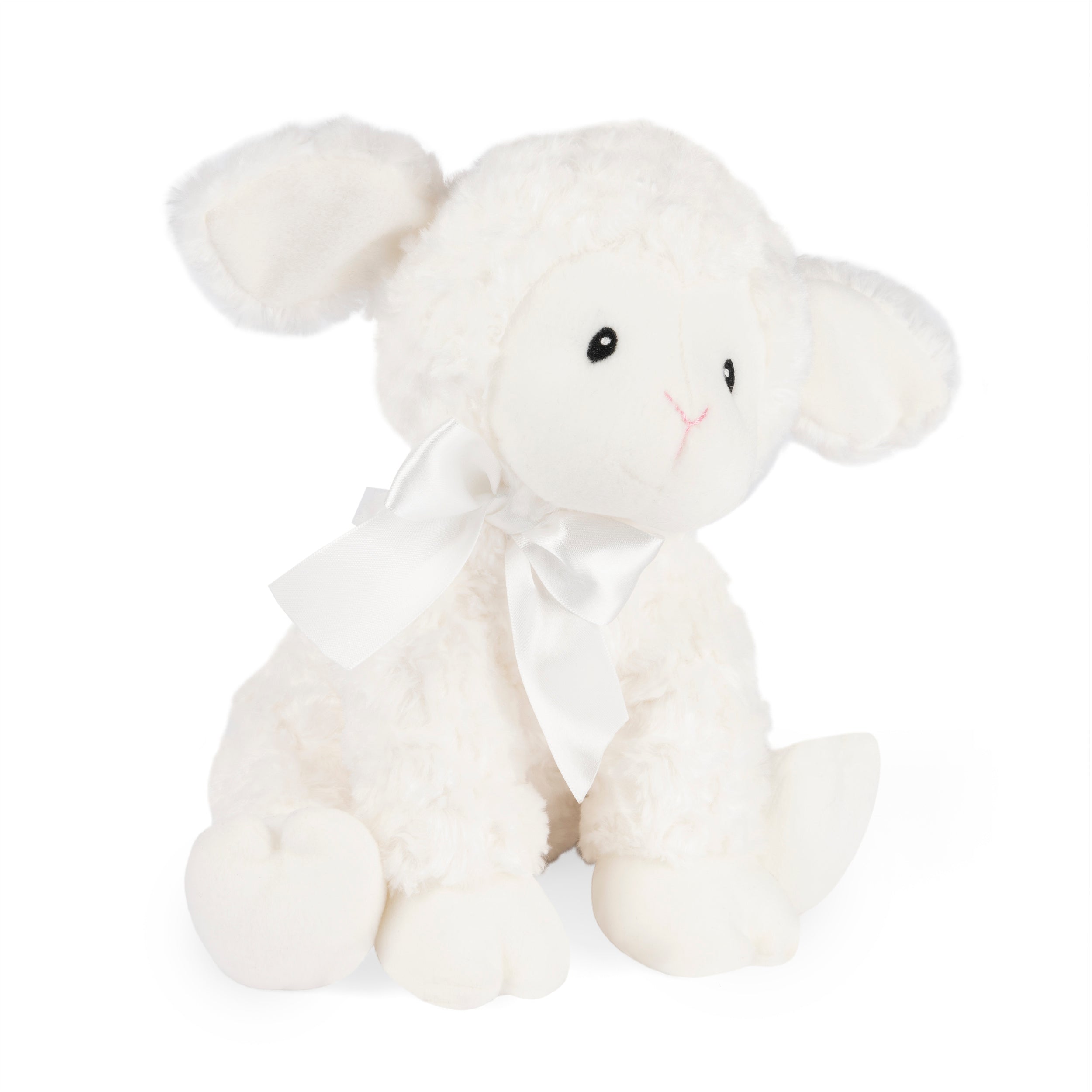 Baby GUND Lena Lamb Keywind Musical Plush, Plays Brahms’ Lullaby, Stuffed Animal Sensory Toy for Babies 10 Months & Up, White, 10”