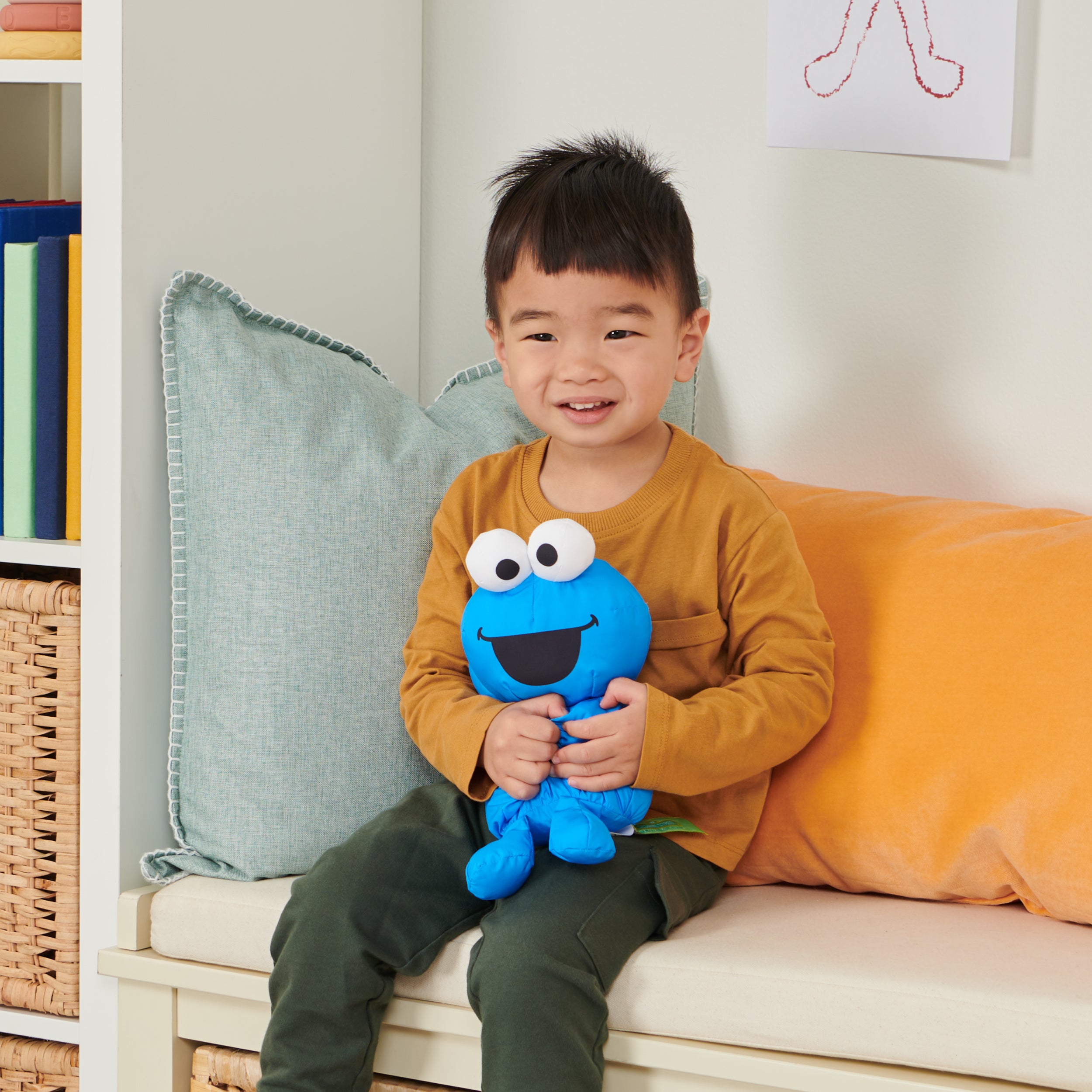 GUND Sesame Street Official Cookie Monster Muppet Plush, Premium Nylon Plush Toy for Ages 1 & Up, Blue, 7”
