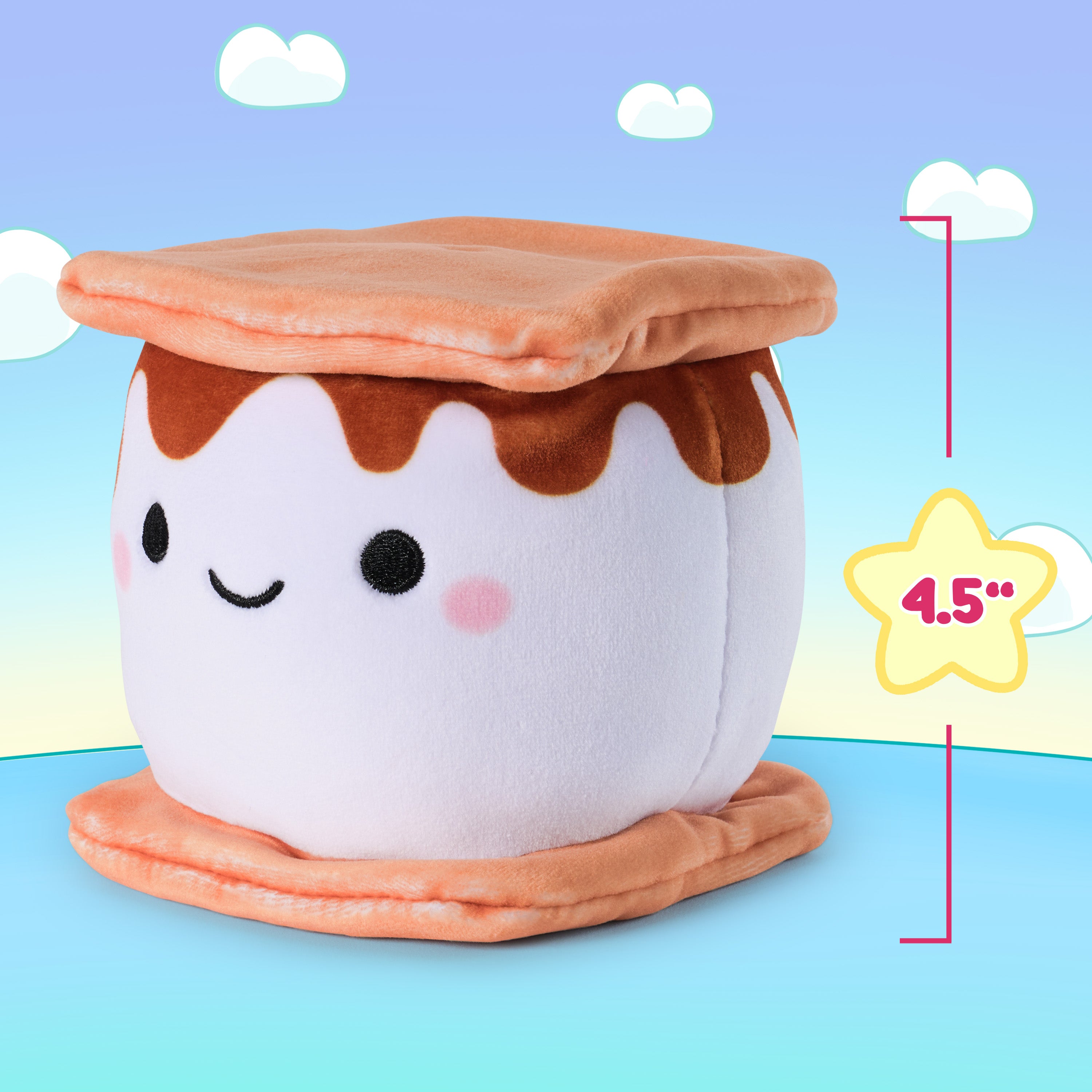 Cheeky Chonks Snacky Seats CDU, 4.5” Reversible Plush Toys Assorted Styles