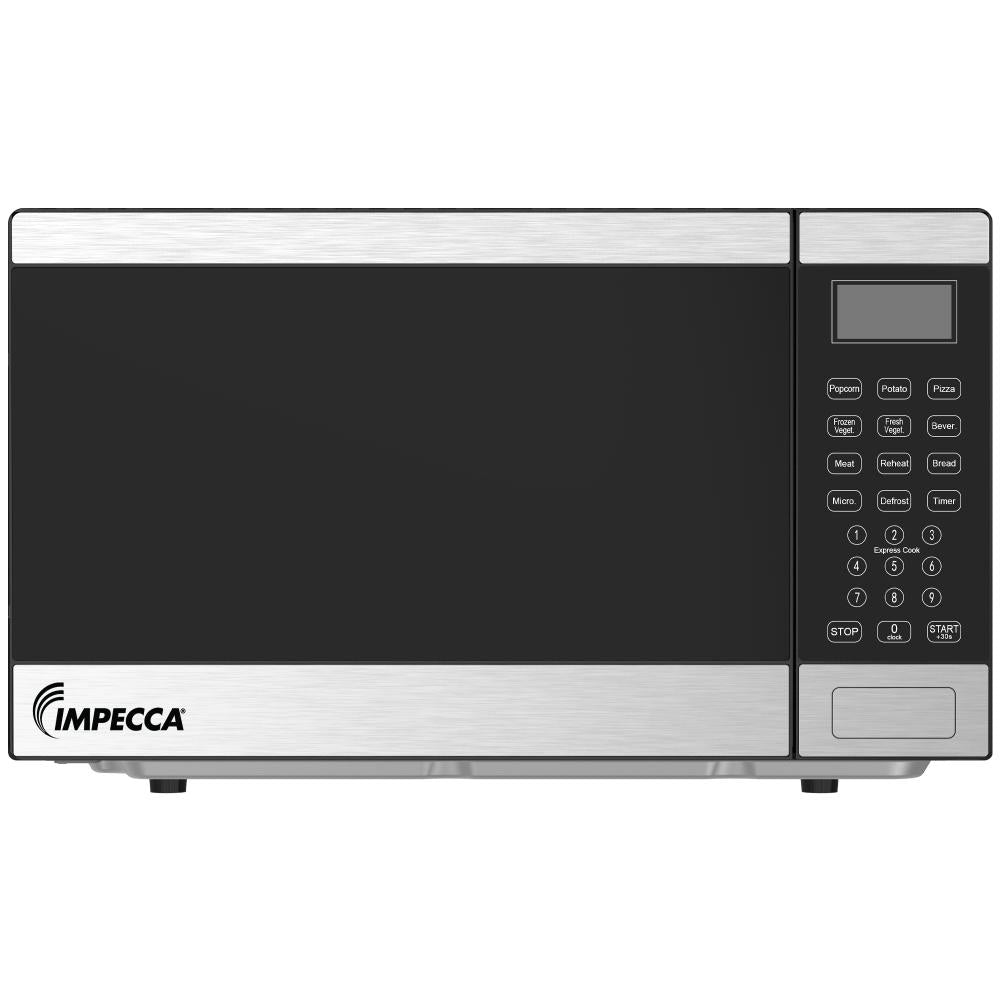 Impecca 0.9 Cu. Ft. Countertop Microwave Oven - Stainless Steel