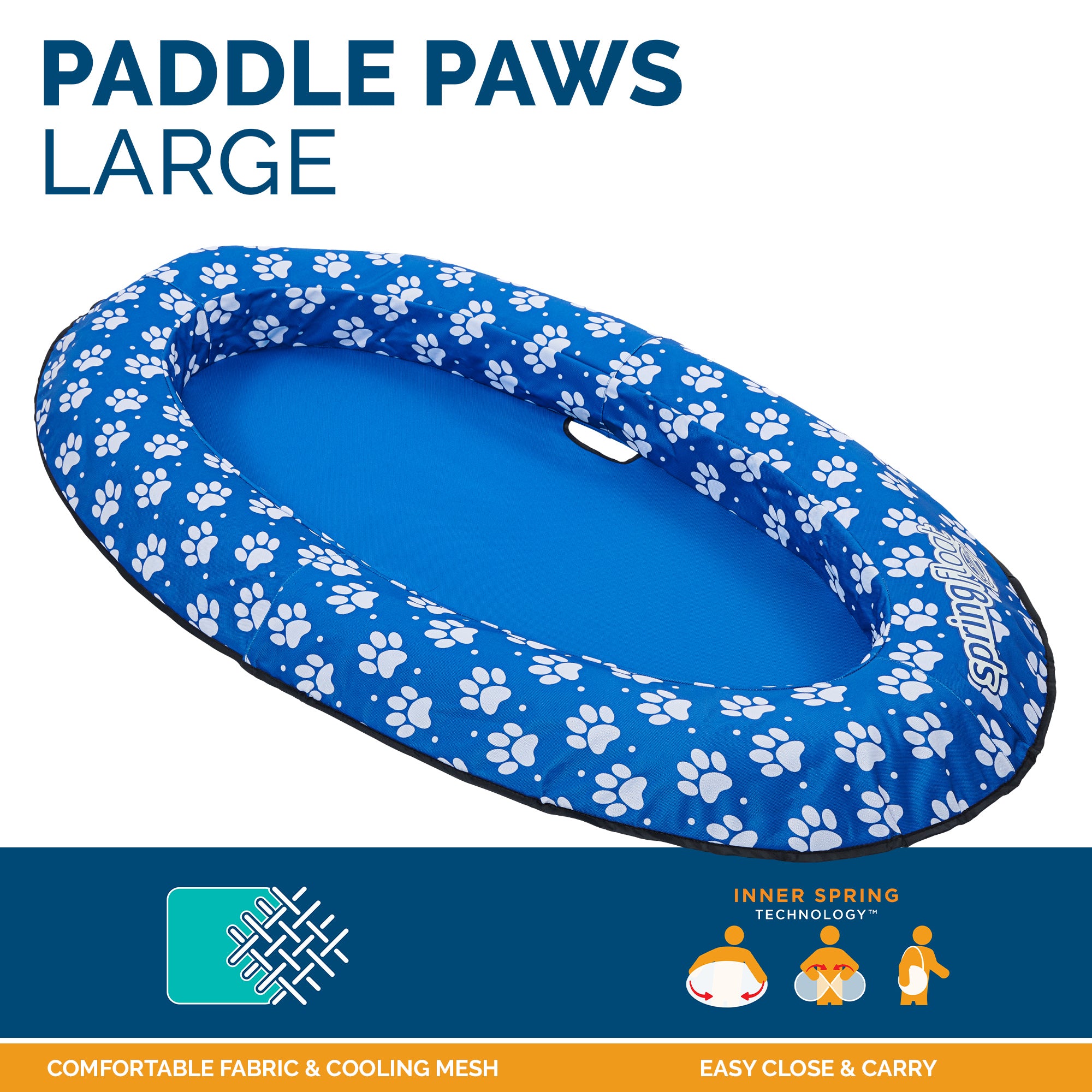 SwimWays Spring Float Paddle Paws Dog Pool Float - Large 65 lbs and Up