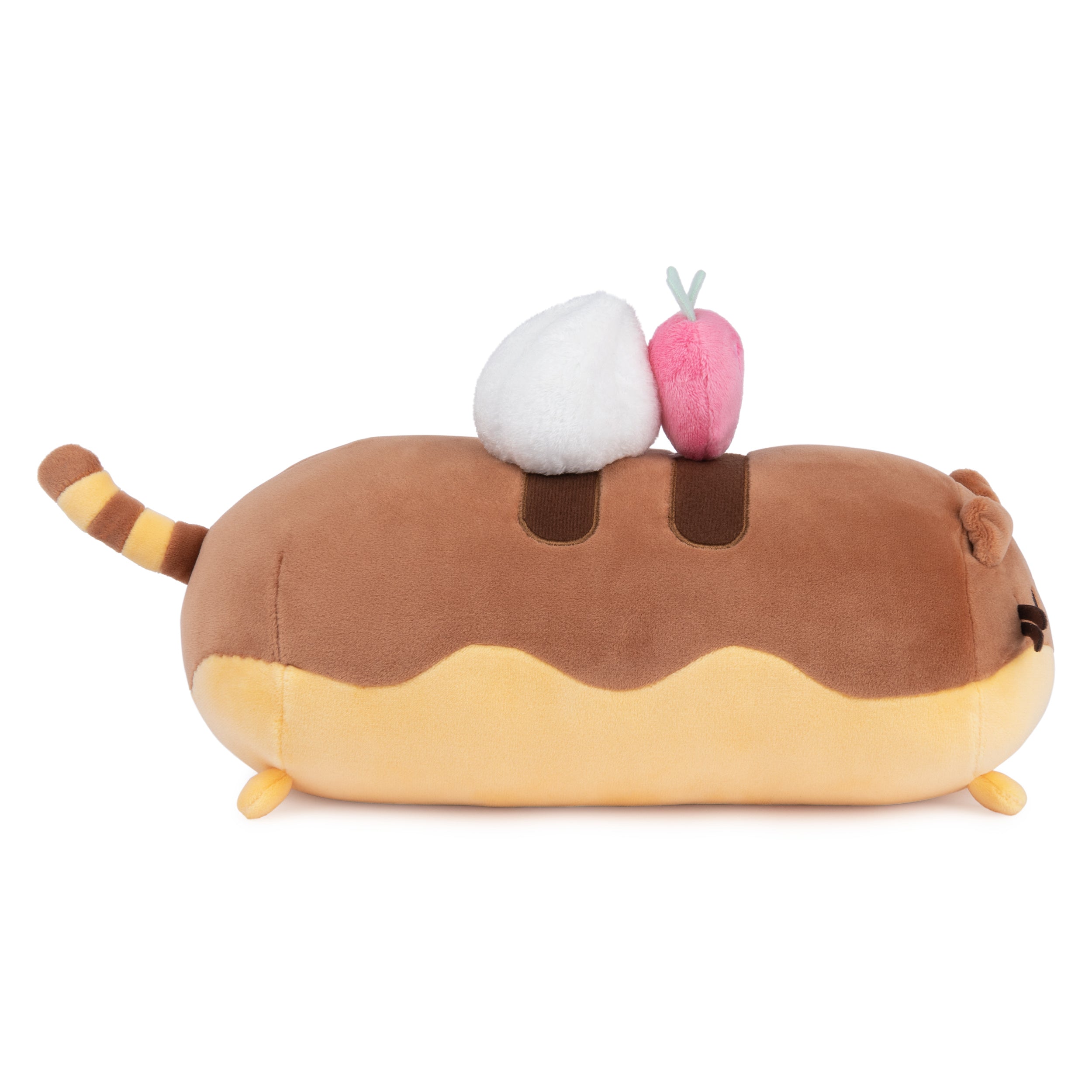 GUND Pusheen Éclair Squisheen Plush, Stuffed Animal for Ages 8 and Up, Brown/Yellow, 11”