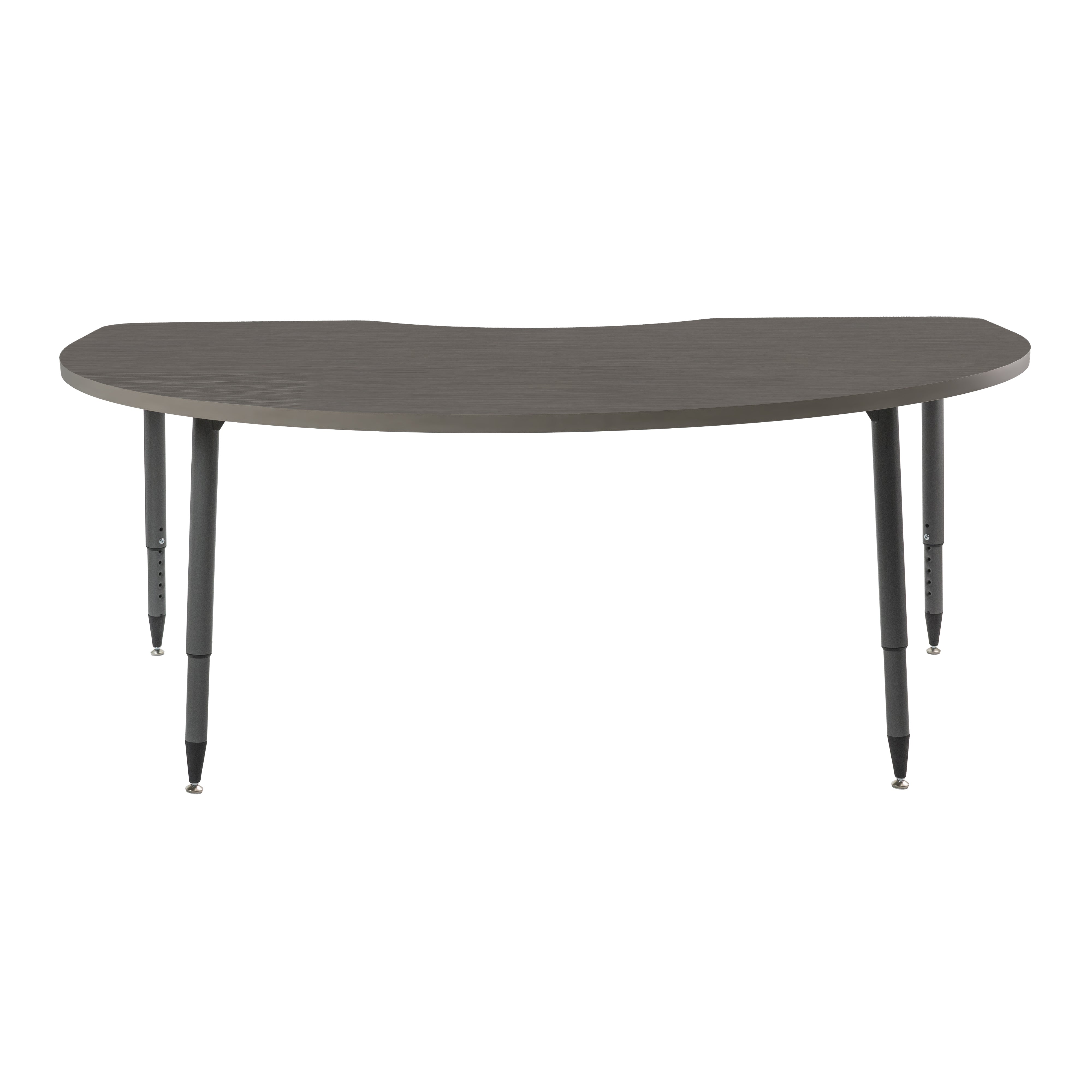 Adapte 48" x 72" Kidney Thermofused Activity Table with Adjustable Tapered Legs - Cosmic Strandz/North Sea