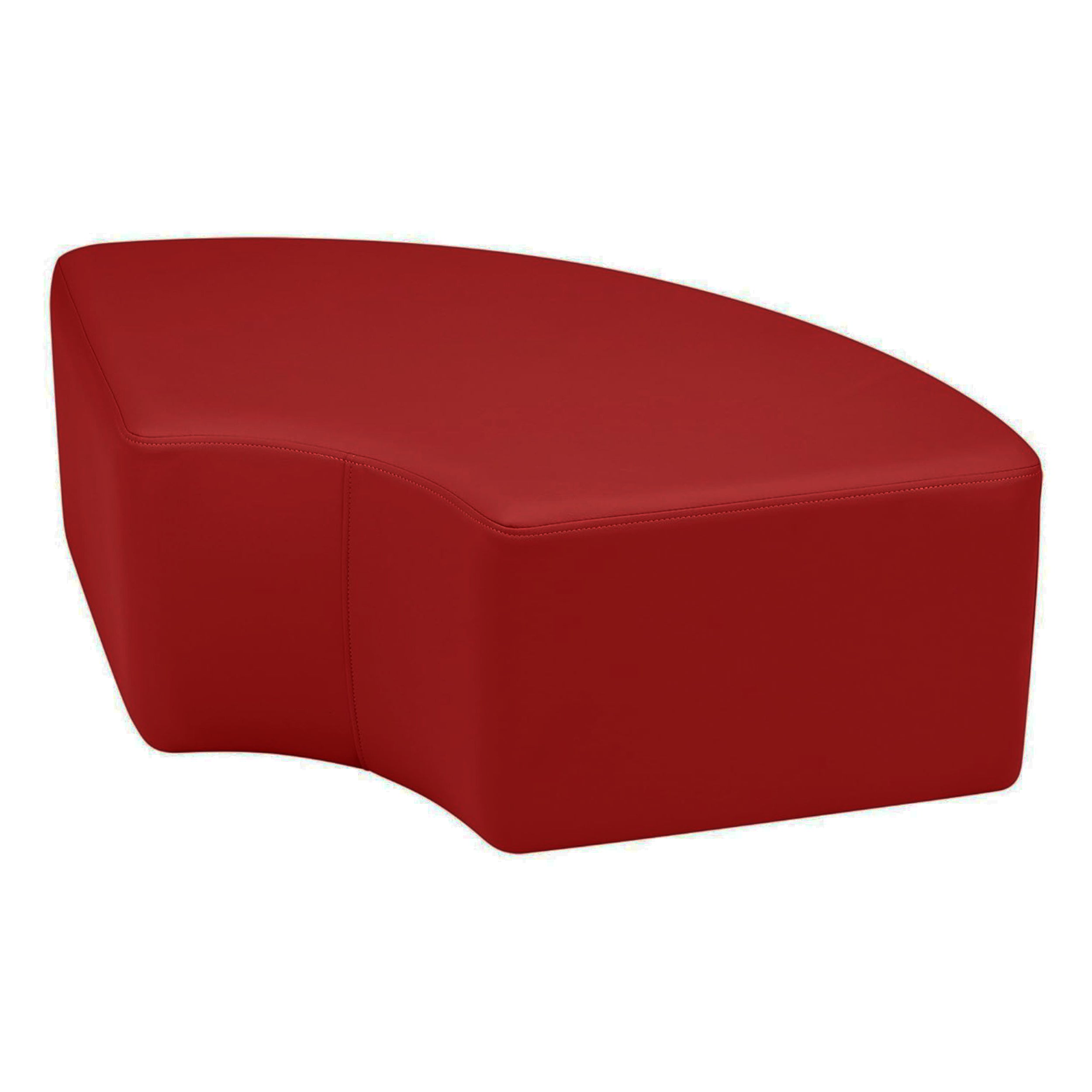Pro Series Upholstered Quarter Circle Ottoman 12" Height - Crimson