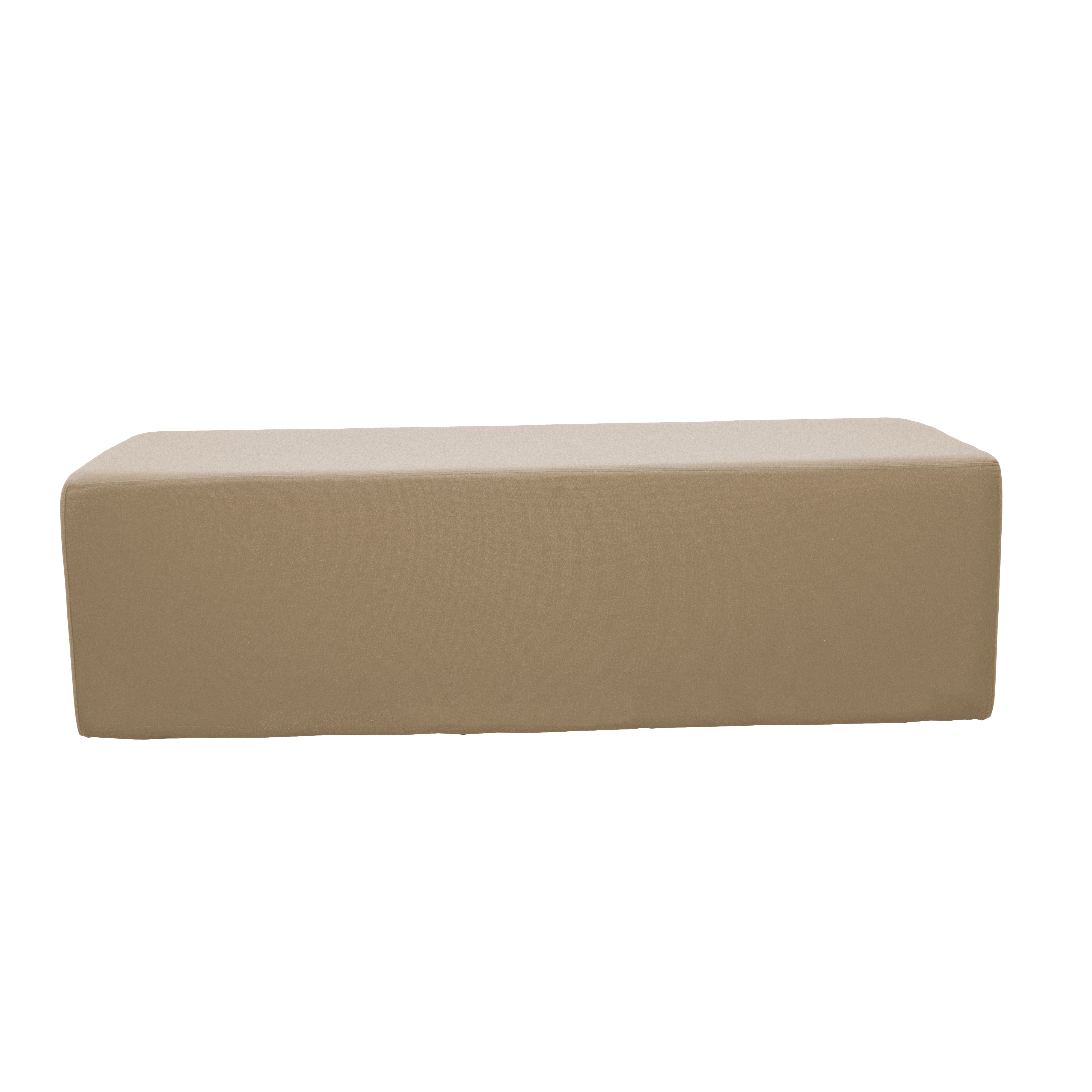 Outdoor 24" x 60" Rectangle Ottoman with Sunbrella®, 18" H - Spectrum Sand