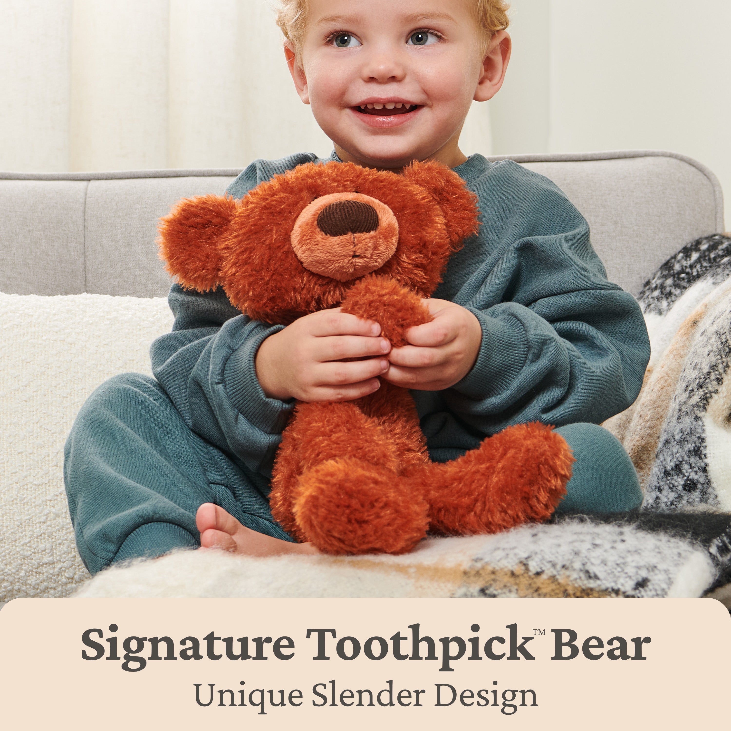GUND Toothpick Pumpkin Pie, Teddy Bear Stuffed Animal for Ages 1 and Up, Pumpkin Orange, 15”