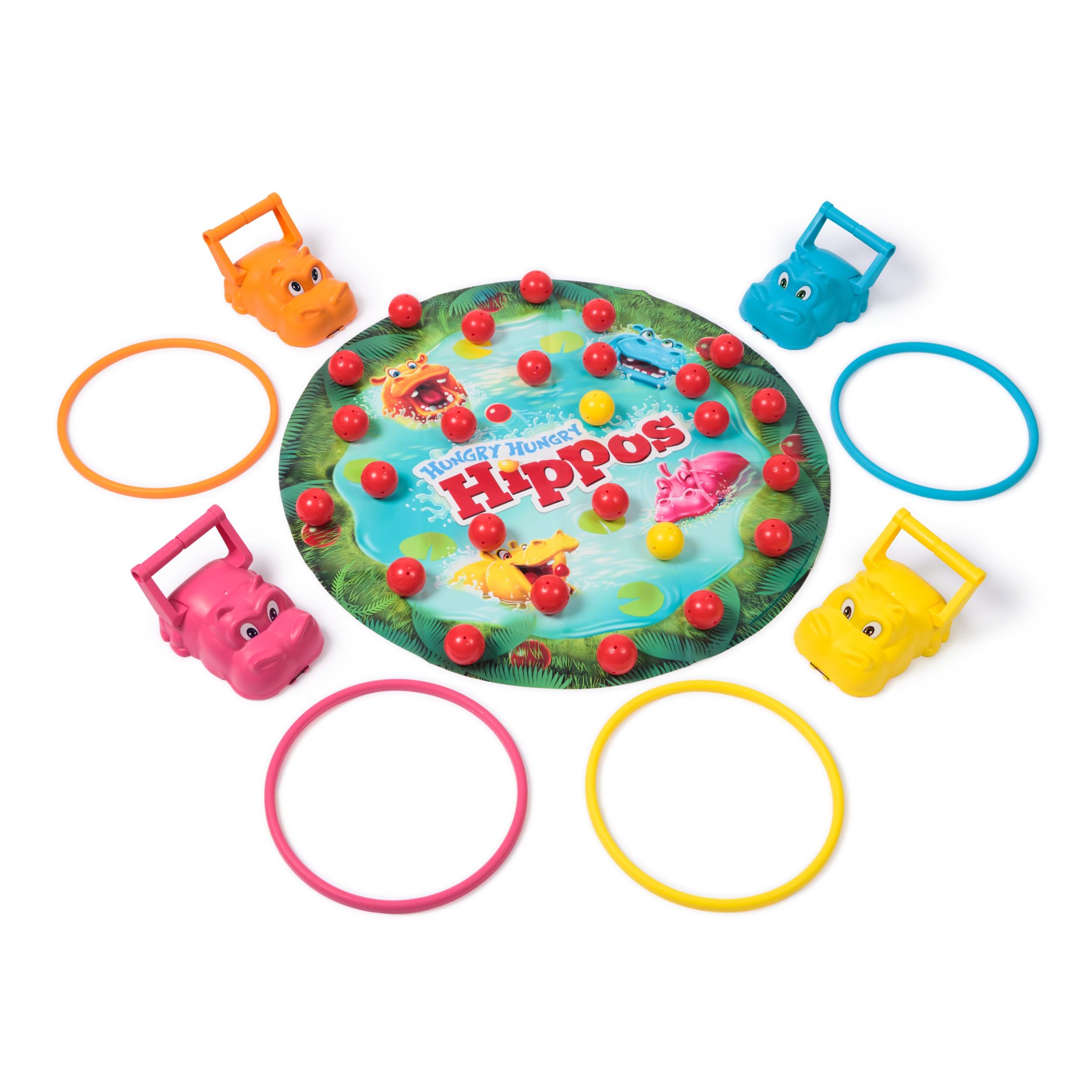 Spin Master Games, Hungry Hungry Hippos Giant Edition, Family Board Game Indoor & Outdoor Fun Game with Big Oversized Gameboard, for Ages 4+