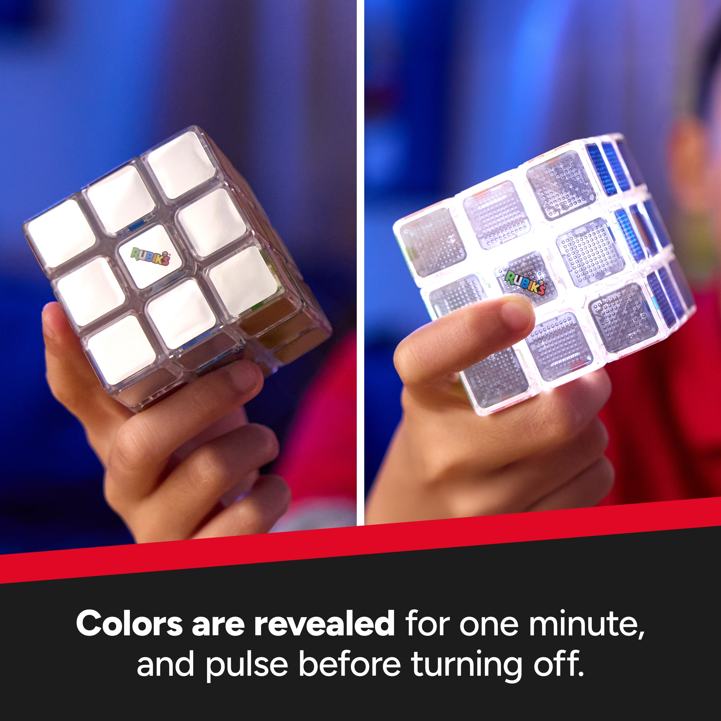 Rubik’s Cube, Pulse Cube, Light-Up Brain Teaser Puzzle for Speed Cubers, Solve the Puzzle Before the Lights Turn Off, Problem-Solving Brain Teaser & Fidget Toy for Adults, Teens, Kids Ages 8 & Up