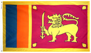 Sri Lanka Flag 2x3 ft. Nylon SolarGuard Nyl-Glo 100% Made in USA to Official United Nations Design Specifications.