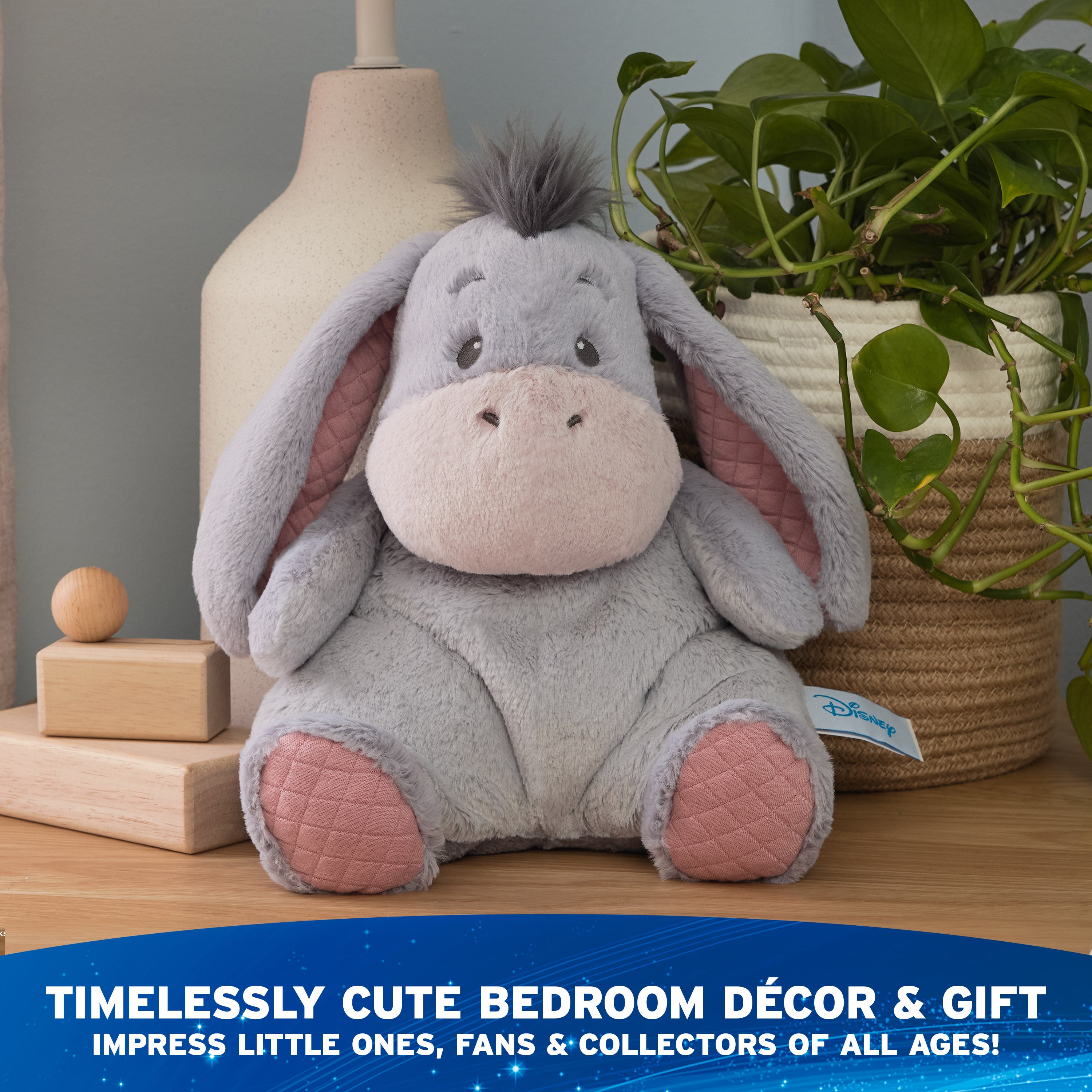 GUND Disney Official Eeyore Oh So Snuggly Plush, Winnie the Pooh, Eeyore Donkey Stuffed Animal for Ages 1 and Up, Grey, 12.5”