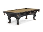 Glenwood 8' Two Tone MB /Coffee with Tapered Leg - Shield Pockets , Pool Table - 98.5"L x 54.5"W x 32"H