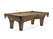 Glenwood 8' Coffee with Tapered Leg - Shield Pockets, Pool Table - 98.5"L x 54.5"W x 32"H