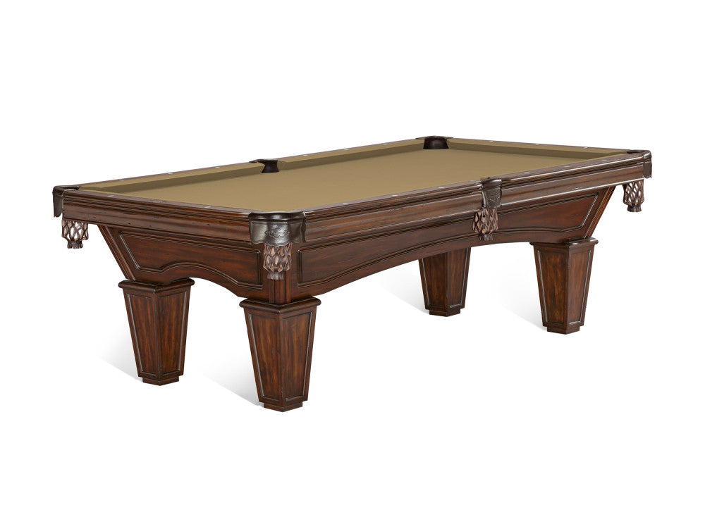Glenwood 8' Tuscana with Tapered Leg - Shield Pockets  , Pool Table - 98.5"L x 54.5"W x 32"H