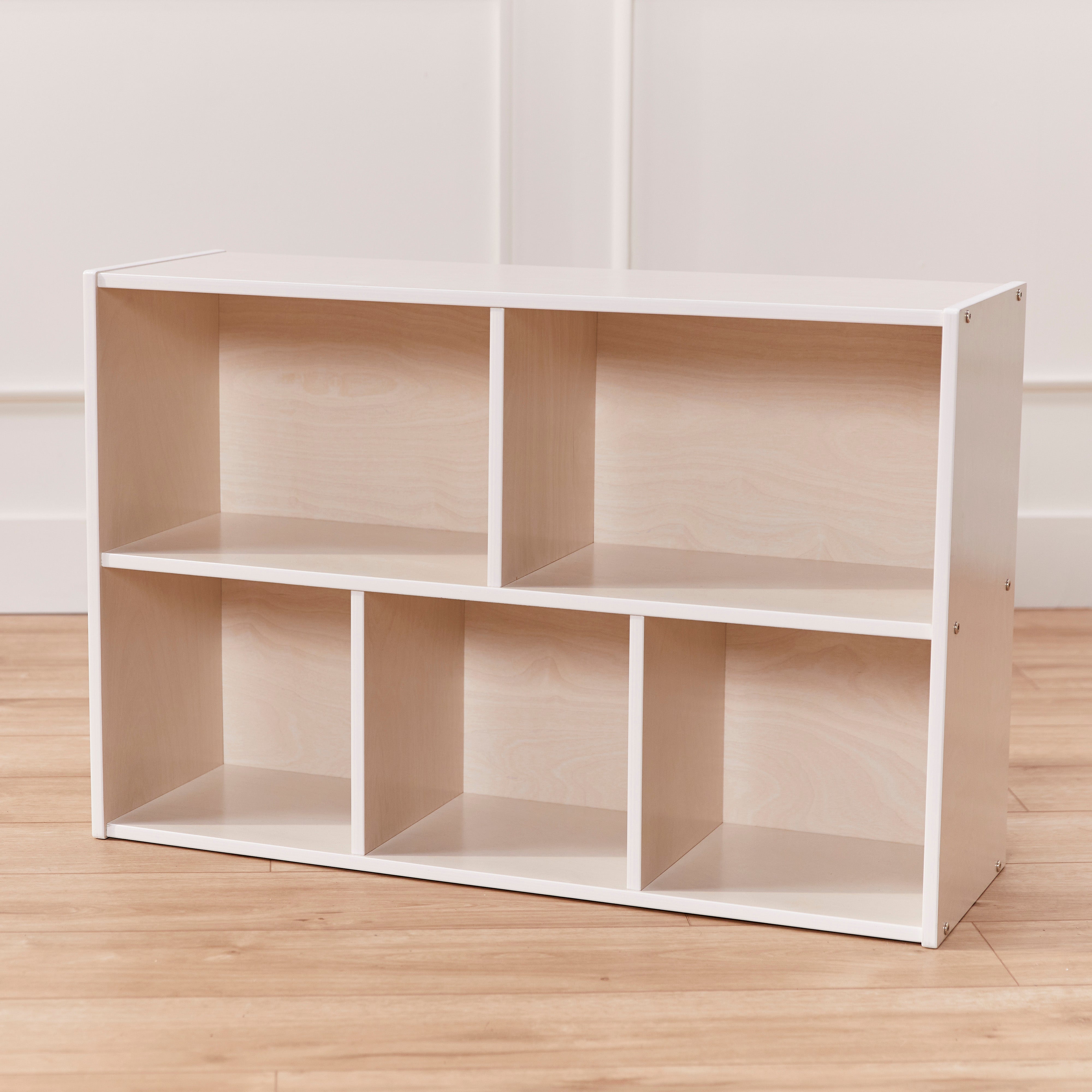 Streamline 5-Compartment Storage Cabinet 24in H - White Wash