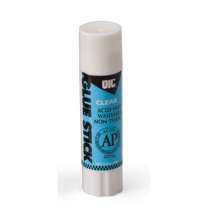 Glue Stick, Clear, 0.28 Oz, ACMI Certified, AP Non-Toxic, Acid Free