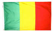 Mali Flag 2x3 ft. Nylon SolarGuard Nyl-Glo 100% Made in USA to Official United Nations Design Specifications.
