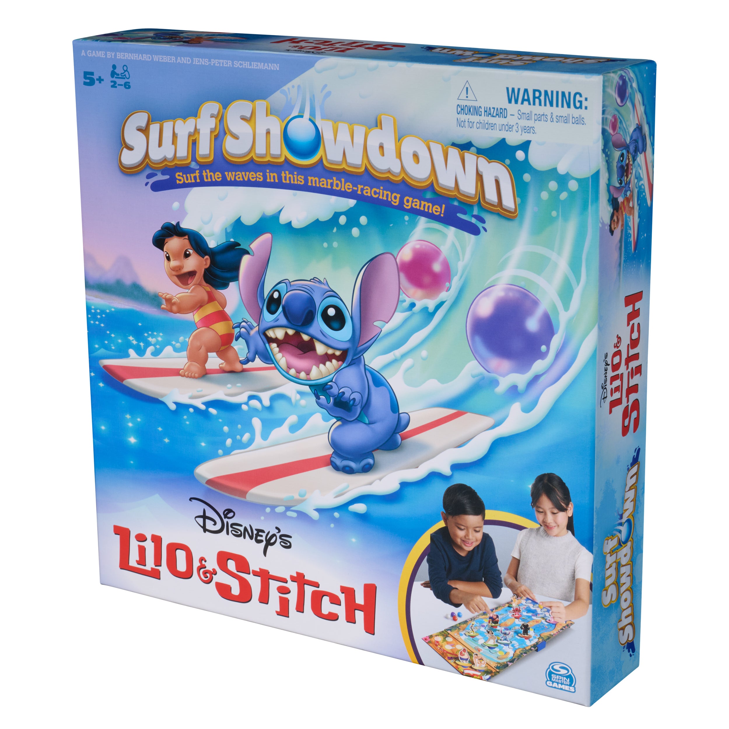 Spin Master Games, Disney’s Lilo & Stitch Surf Showdown, Marble Game, Stitch Gifts for Girls, Easy Activity Toy for Kids, Fun for Kids & Family, 2-6 Players, for Ages 5 & Up