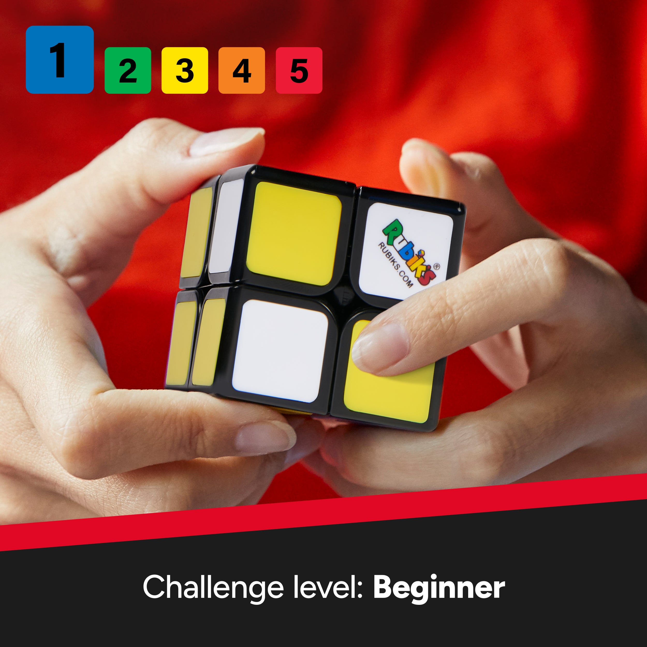 Rubik’s Cube, Apprentice, 2x2 Beginner Cube, Problem-Solving Brain Teaser, Classic Color-Matching Puzzle, Fidget Toy, Sensory Puzzle for Adults, Teens, Kids, for Ages 7 & Up