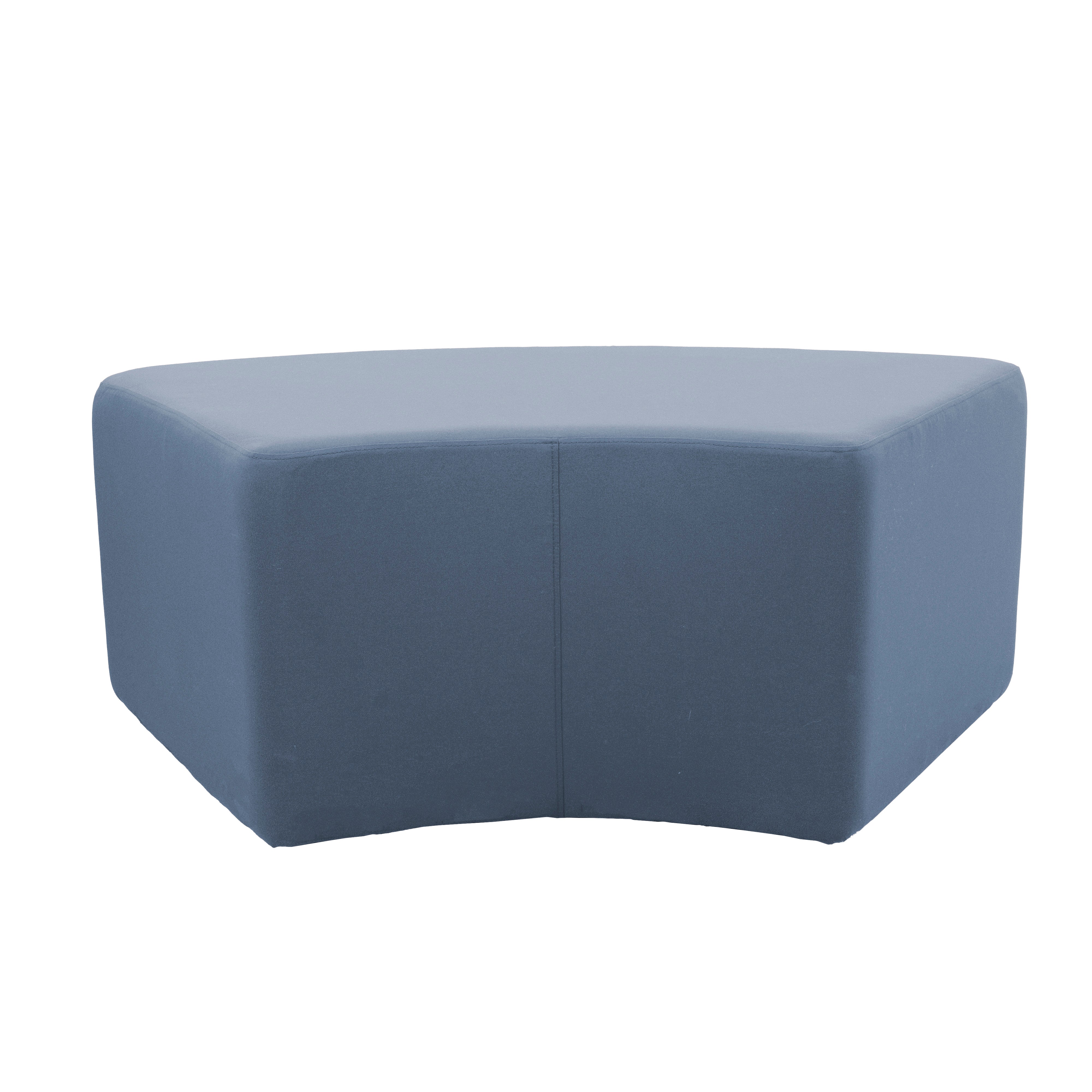 Outdoor 24" x 48" S-Curve Ottoman with Sunbrella®, 18" H - Canvas Haze