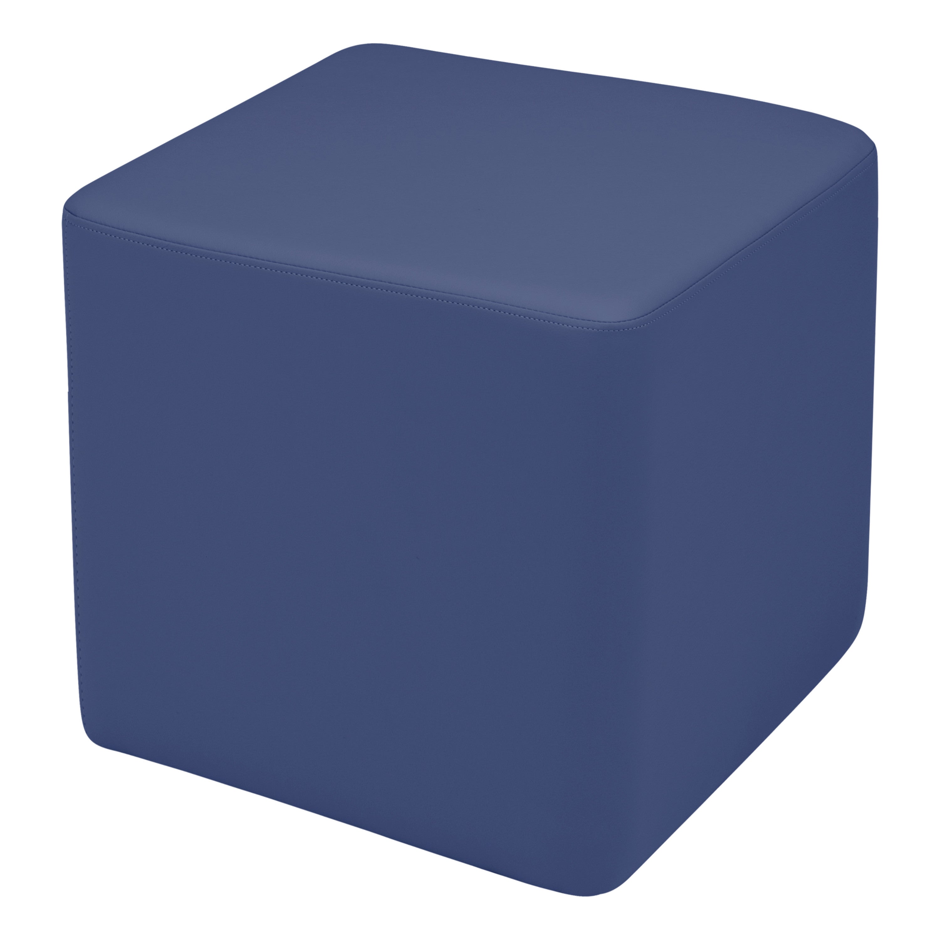 Pro Series Upholstered Square Ottoman 18" Height - Navy