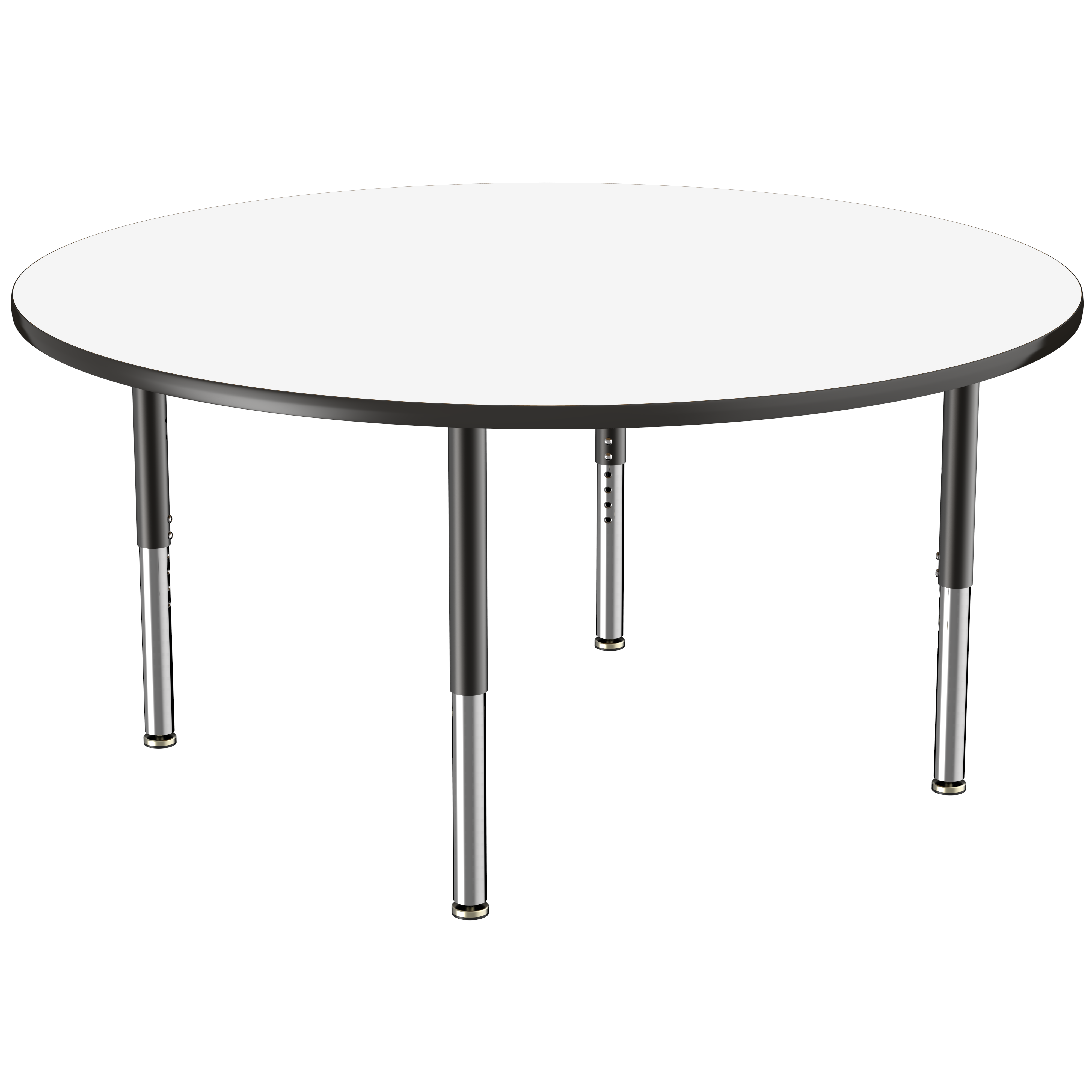 60" Round Dry-Erase Activity Table with Adjustable Super Legs - Whiteboard/Black