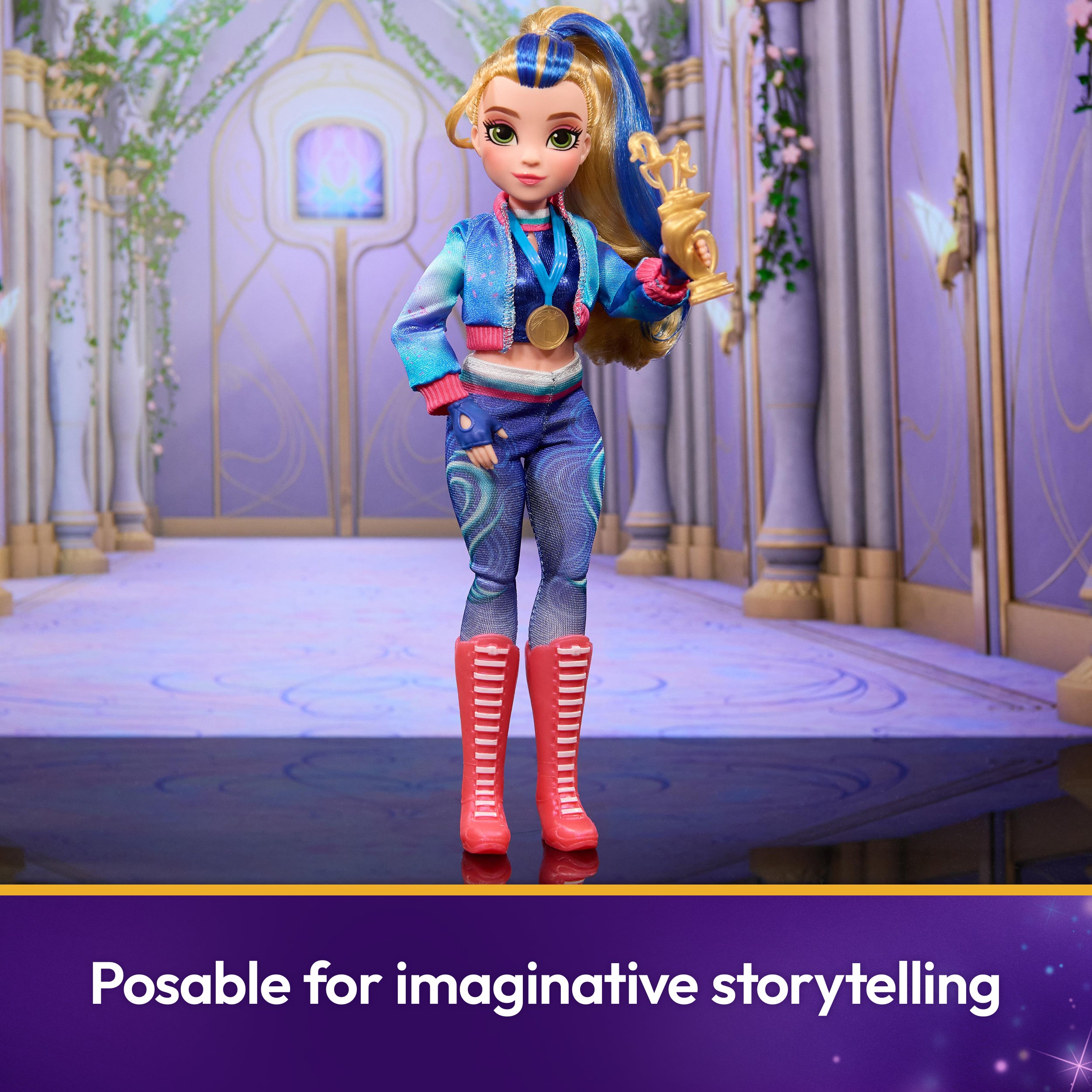 Unicorn Academy, Power of Friendship Isabel Doll with Trophy, Medal & 5 Fashion Accessories, 9.5”, Dolls & Unicorn Toys for Girls Ages 4 and up