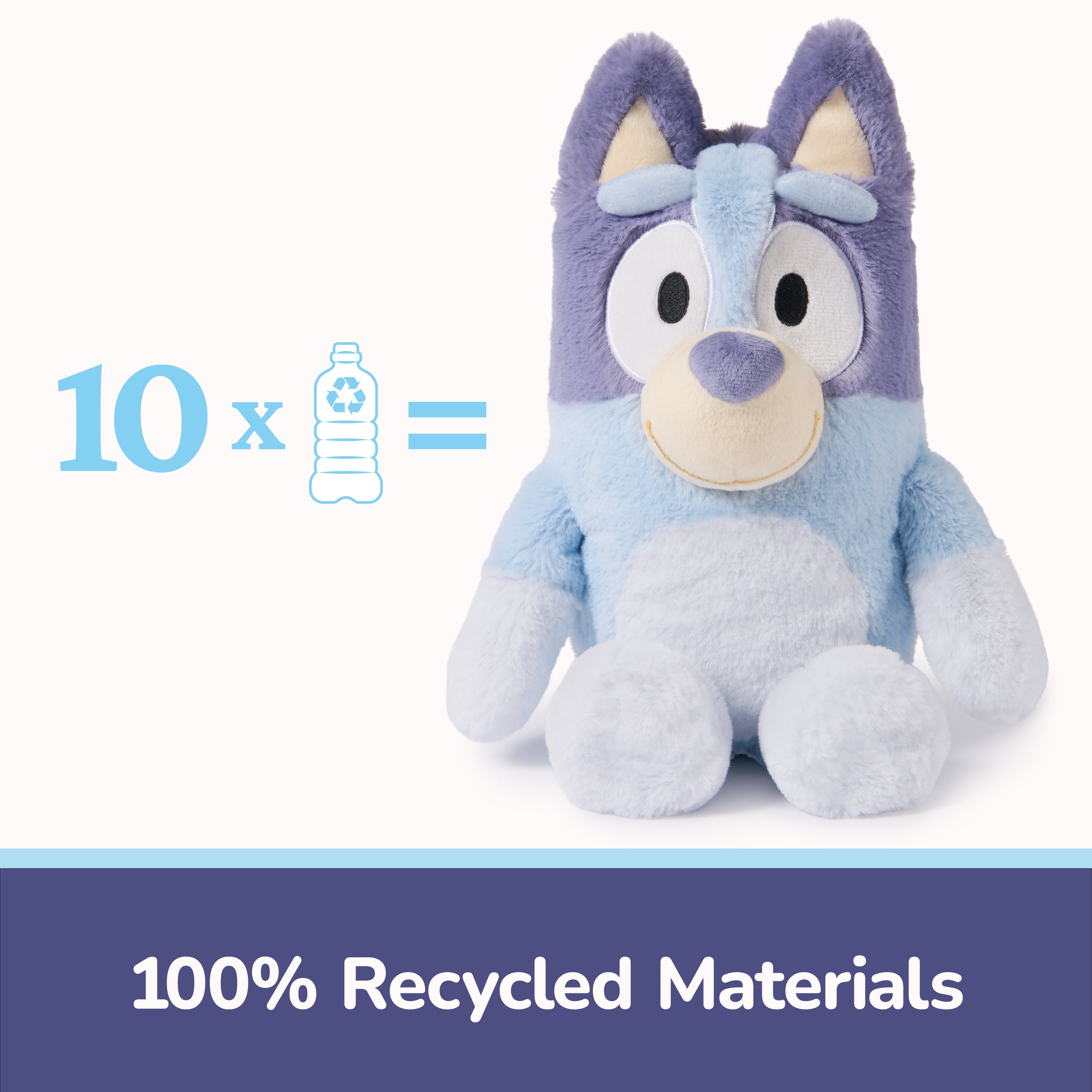 GUND Bluey Sustainably Soft Plush, Made with Recycled Materials, Stuffed Animals for Kids & Toddlers, Blue, 13”