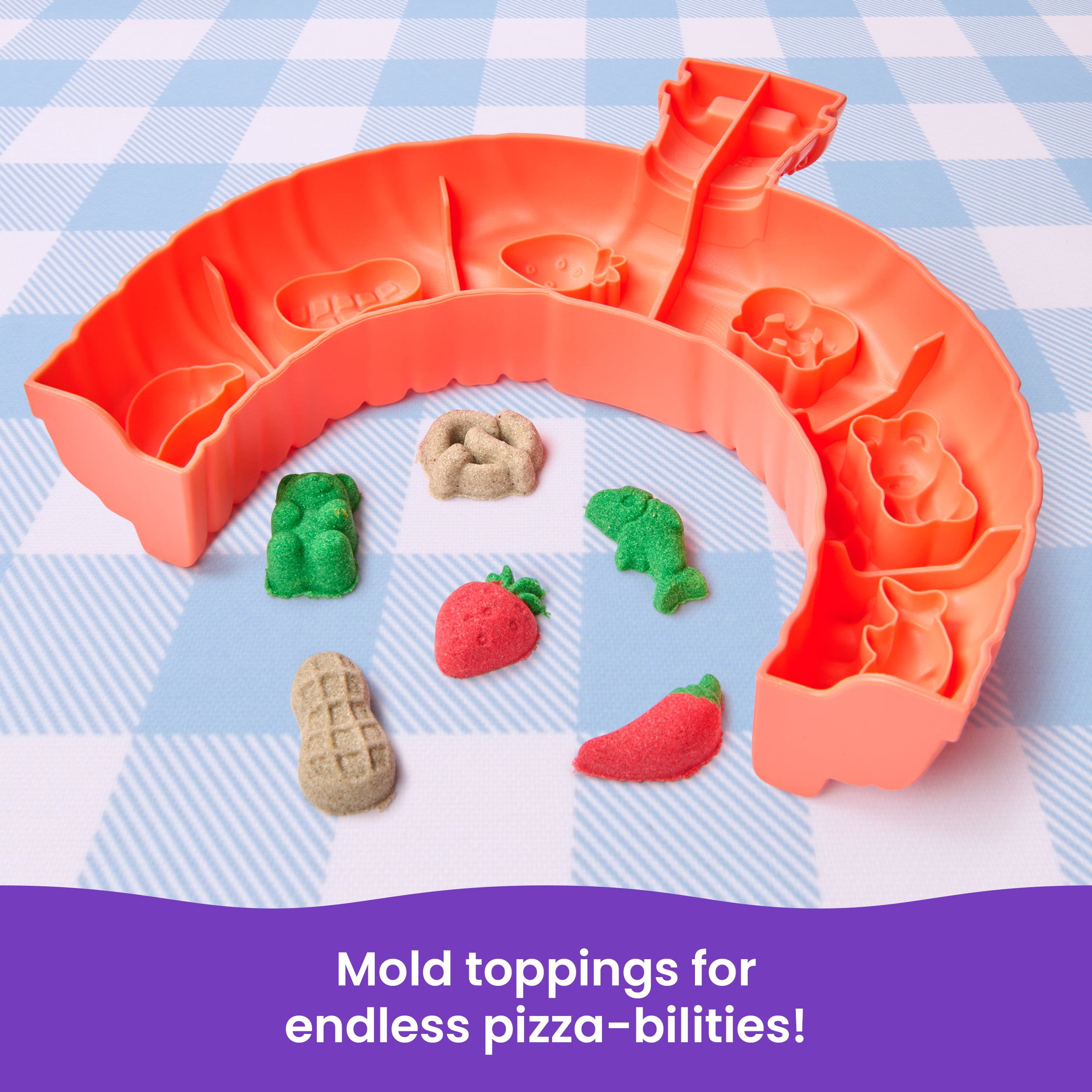 Kinetic Sand, SquishPizza Rising Pizza Oven Playset with 1lb Play Sand & 5 Tools, Play Food Arts & Crafts Kids Toys for Girls & Boys Ages 5 and up