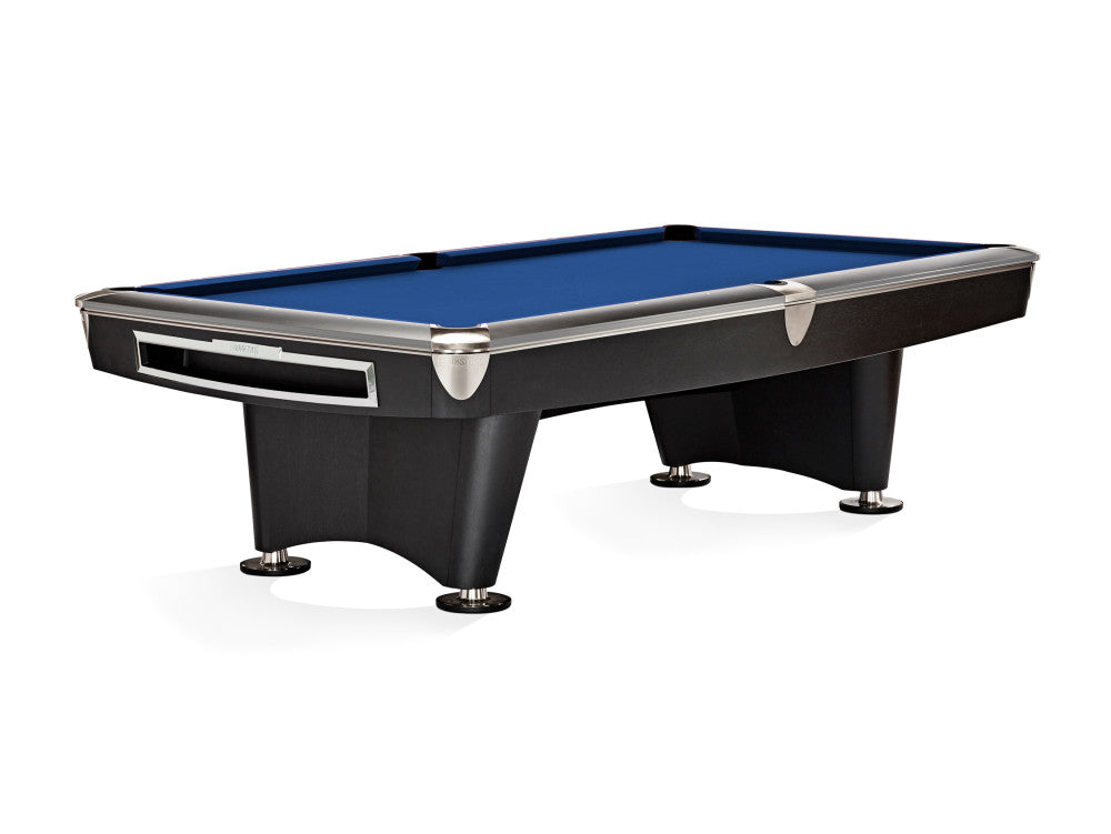 Gold Crown VI 9' Matte Black Pocket, Pool Table - 114.6"L x 64.8"W x 32.3"H