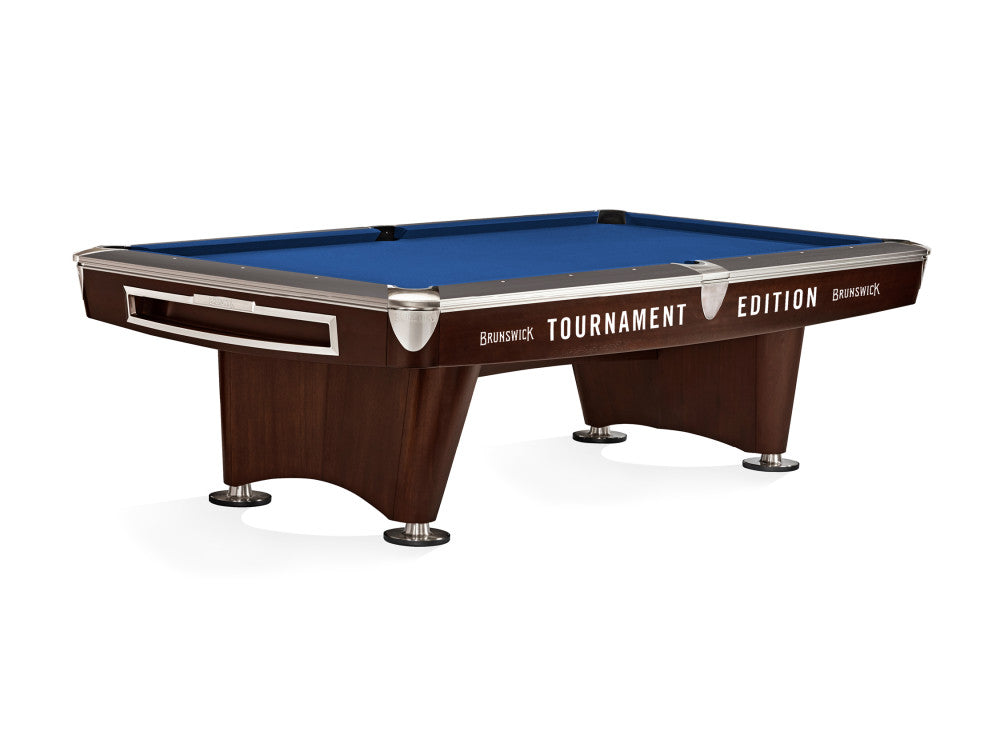 Gold Crown VI Tournament 9' Skyline Walnut / Espresso Two Tone Pocket, Pool Table - 114.6"L x 64.8"W x 32.3"H