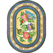 Good Bugs 3'10" x 5'4" Oval area rug in color Multi