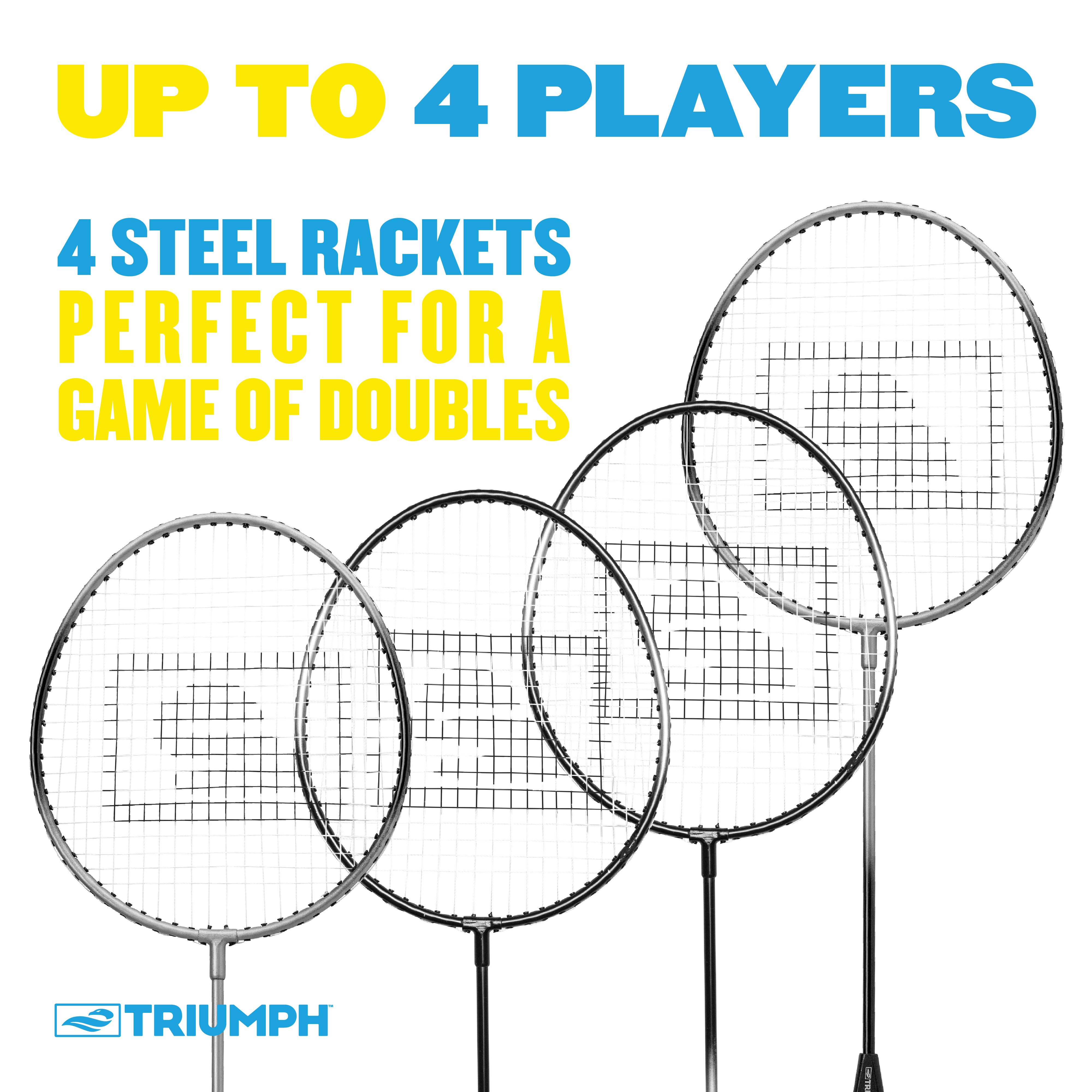 Triumph 4-Player Badminton Racket Set
