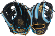 Rawlings Heart Of The Hide Series 11.5-Inch Baseball Glove - Right Hand Thrower - Navy/Columbia Blue